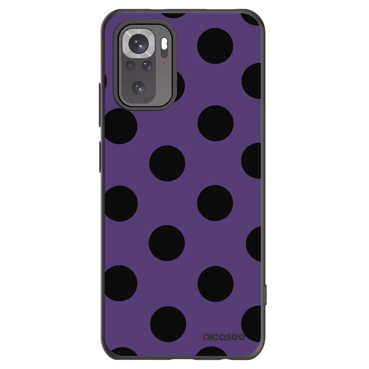 Picasee silikonowe czarne etui na Xiaomi Redmi Note 10 - Big flickers 2