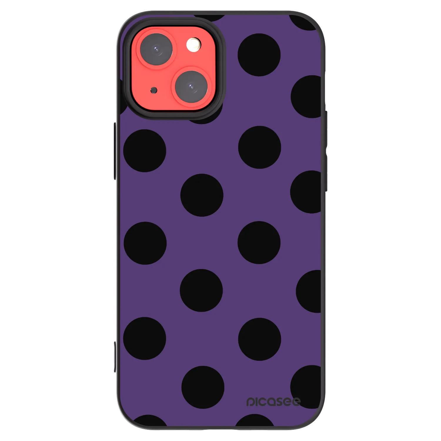 Picasee silikonowe czarne etui na Apple iPhone 13 mini - Big flickers 2