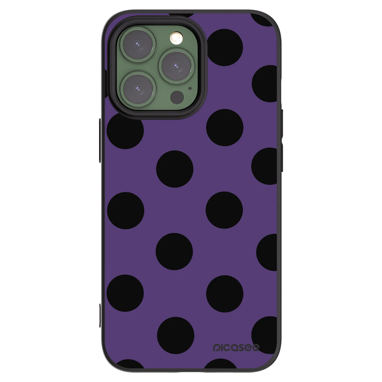 Picasee silikonowe czarne etui na Apple iPhone 13 Pro - Big flickers 2