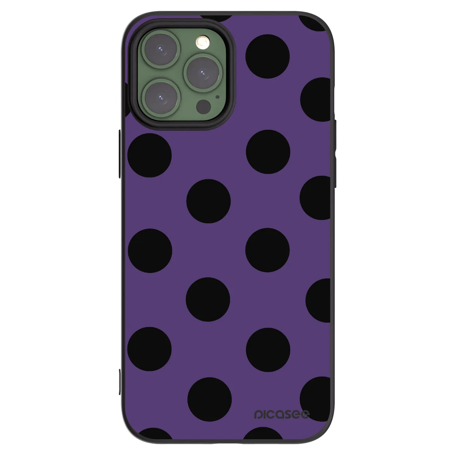 Picasee silikonowe czarne etui na Apple iPhone 13 Pro Max - Big flickers 2