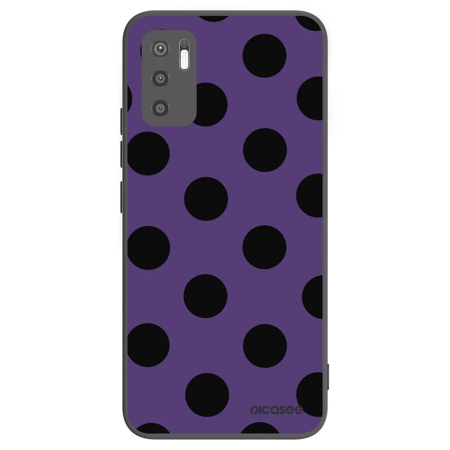 Picasee silikonowe czarne etui na Xiaomi Redmi Note 10 5G - Big flickers 2