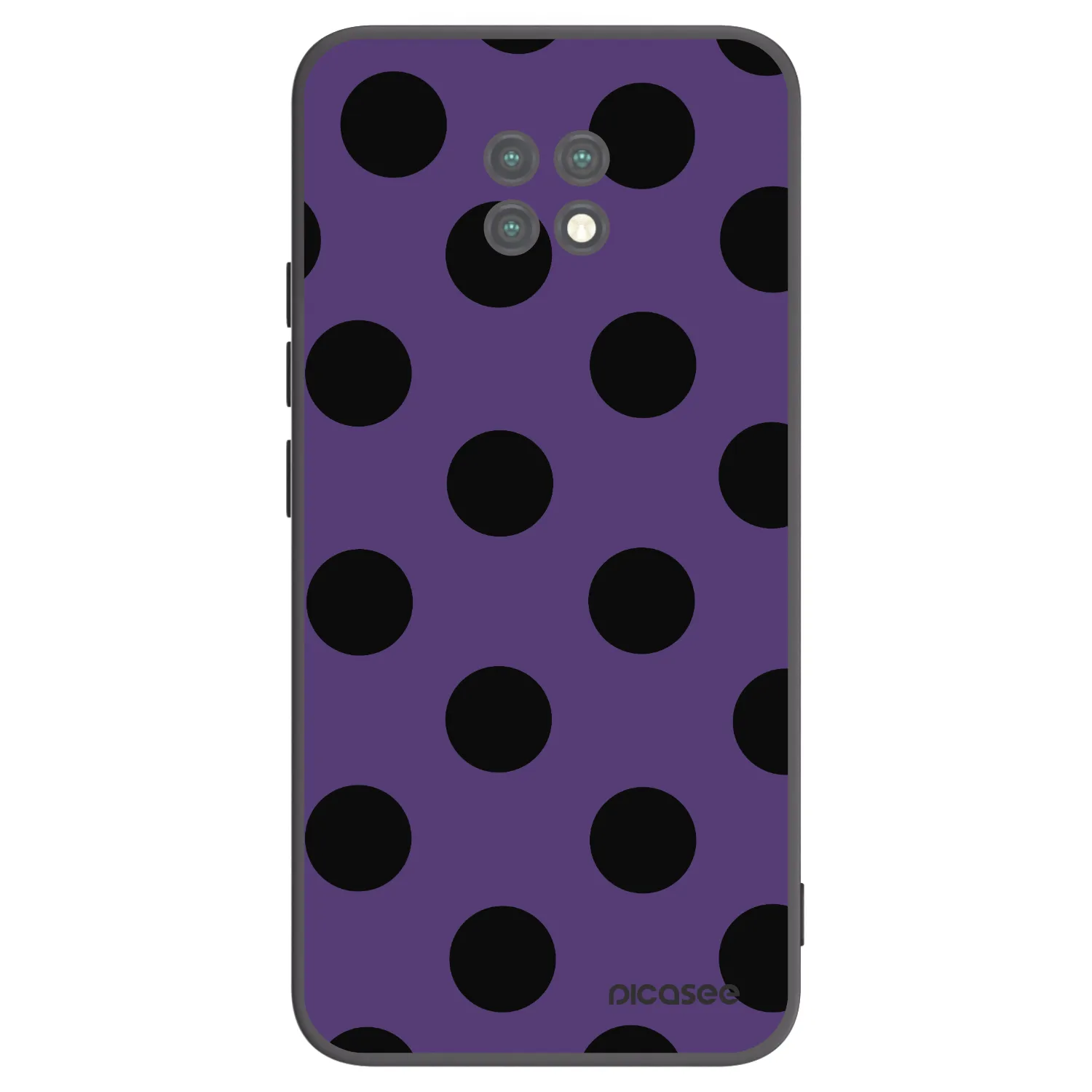 Picasee silikonowe czarne etui na Xiaomi Redmi Note 9T - Big flickers 2
