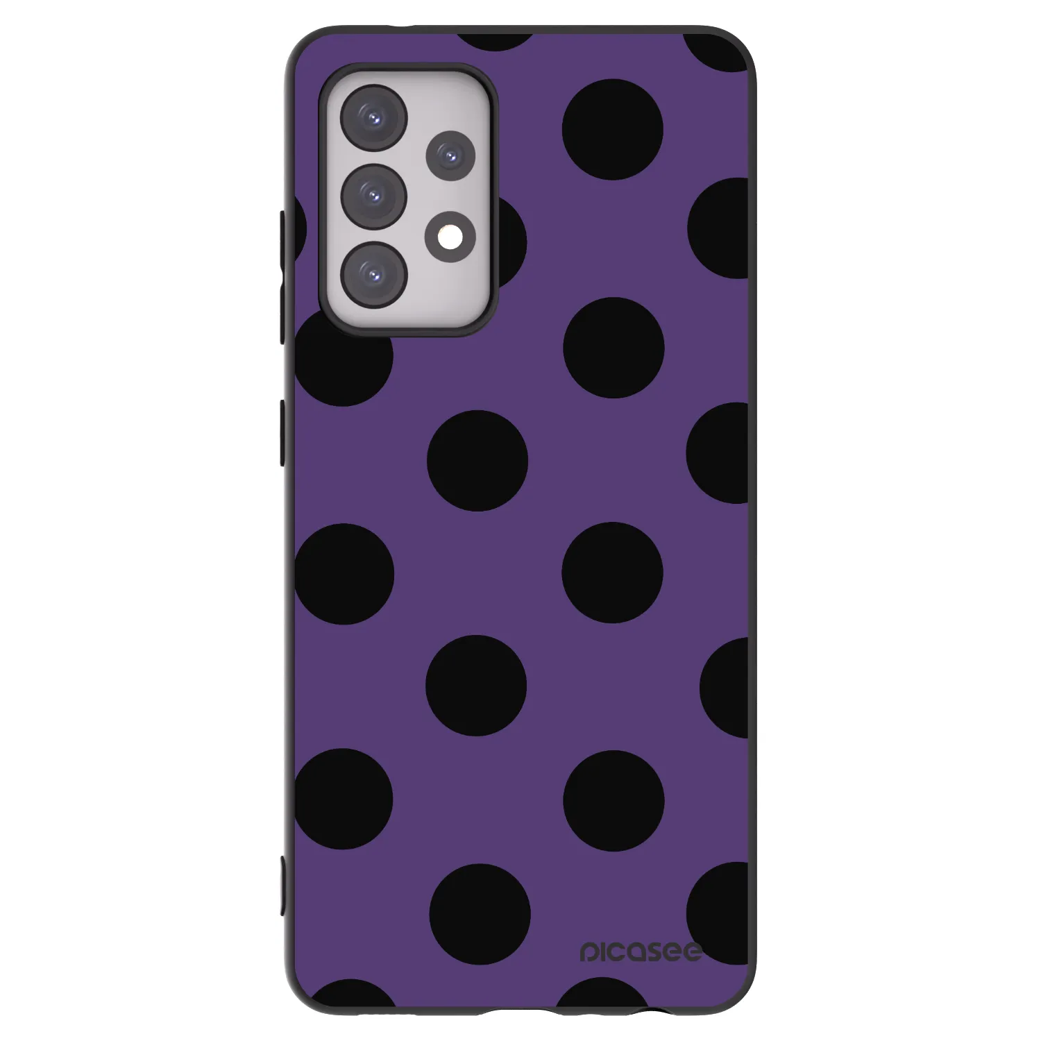 Picasee silikonowe czarne etui na Samsung Galaxy A52s 5G A528B - Big flickers 2