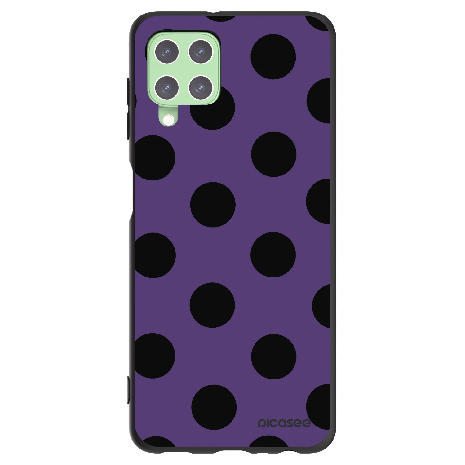 Picasee silikonowe czarne etui na Samsung Galaxy A22 A225F 4G - Big flickers 2