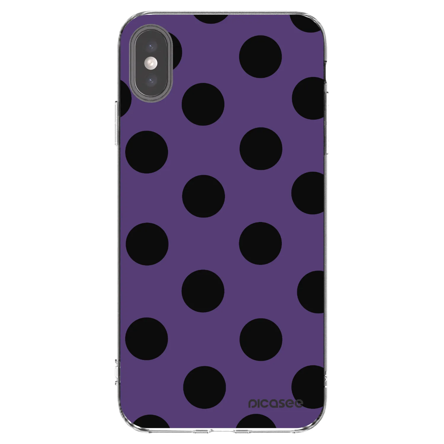 Picasee silikonowe przeźroczyste etui na Apple iPhone XS Max - Big flickers 2