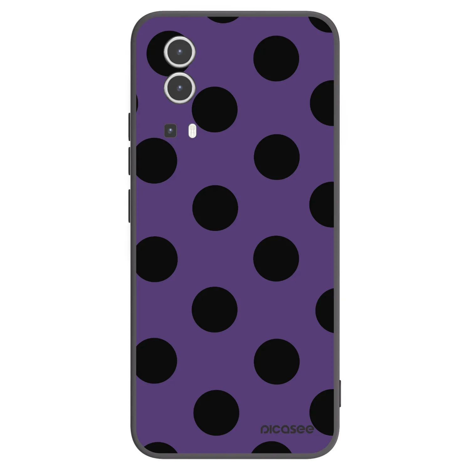 Picasee silikonowe czarne etui na Vivo Y72 5G - Big flickers 2