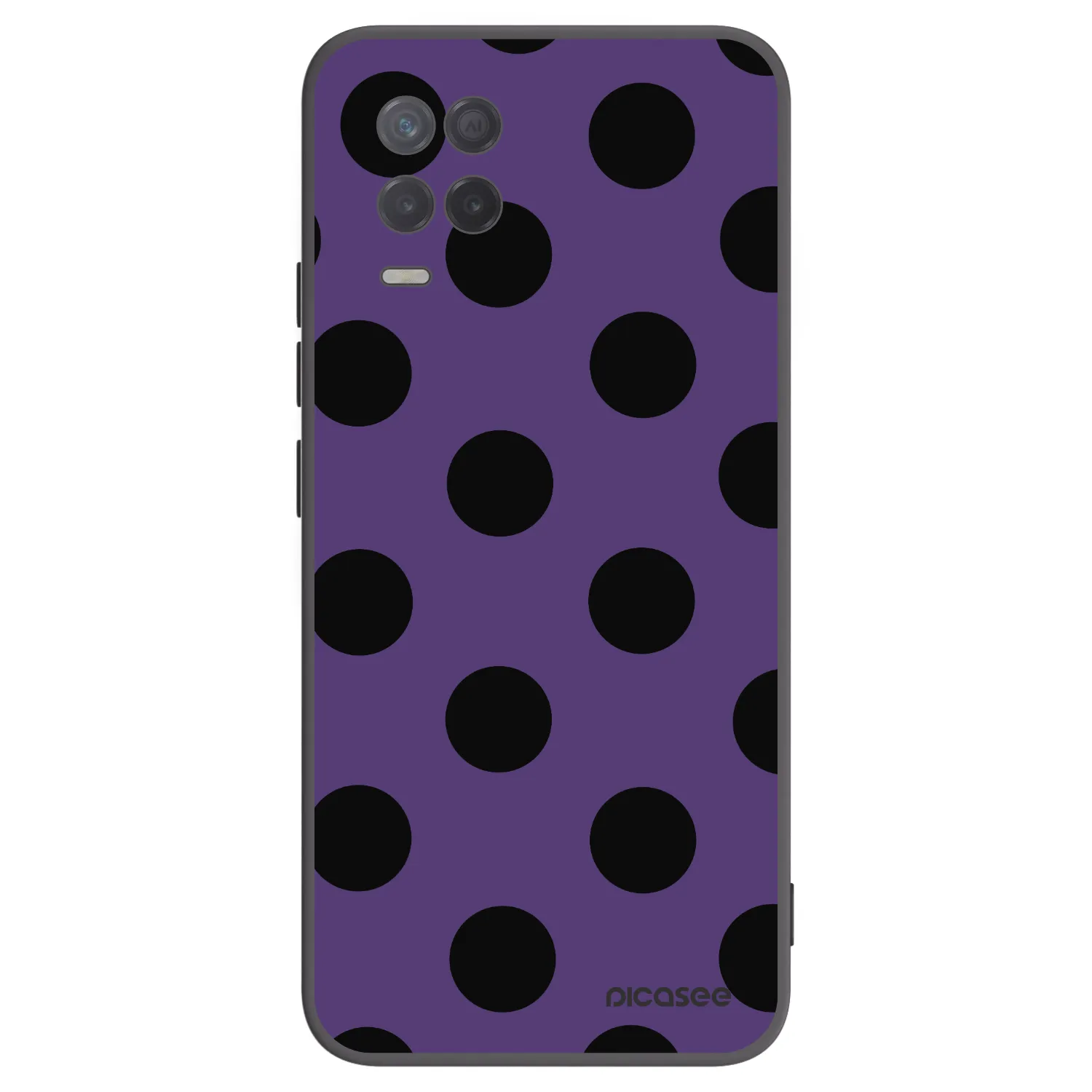 Picasee silikonowe czarne etui na Realme 8 5G - Big flickers 2