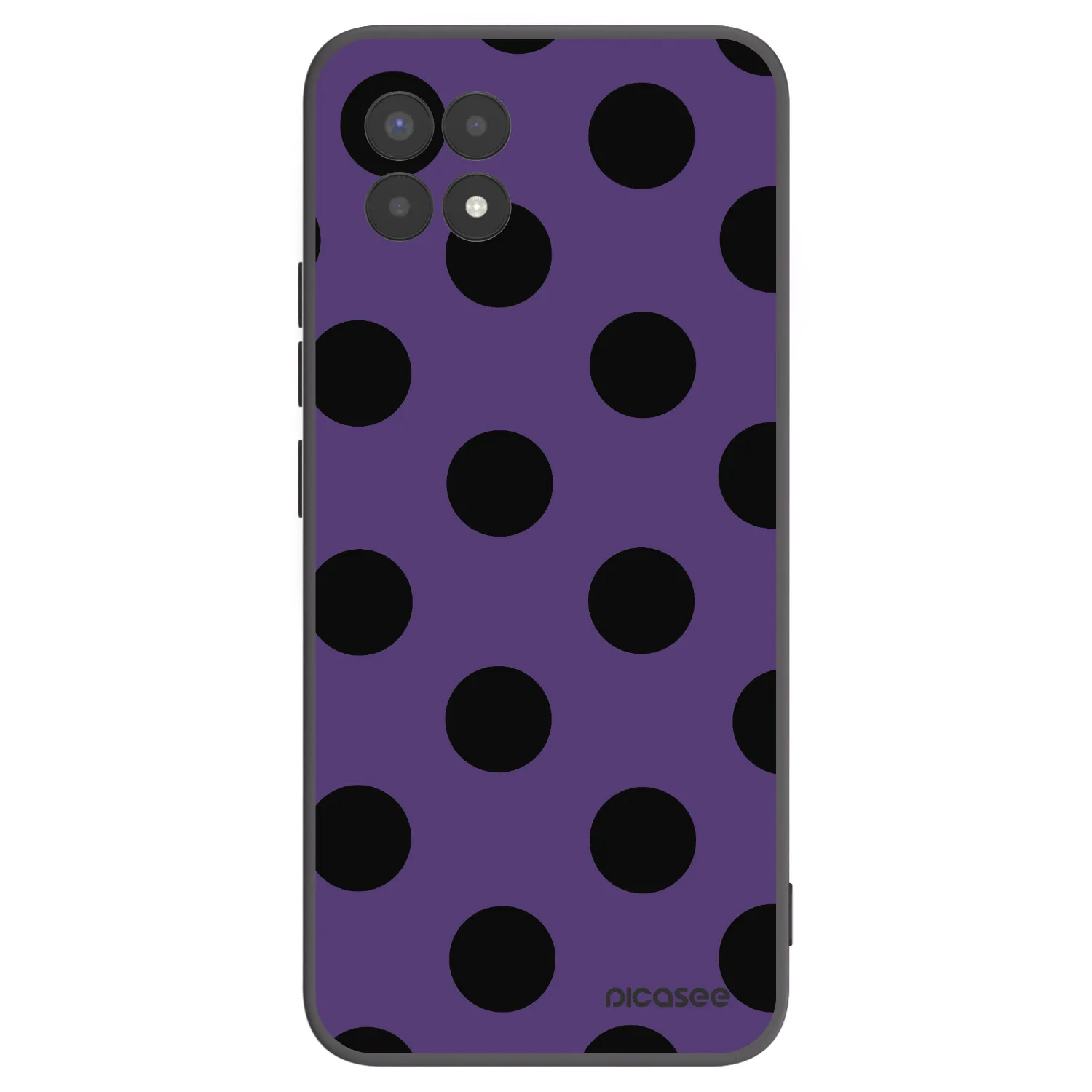 Picasee silikonowe czarne etui na Realme 8i - Big flickers 2