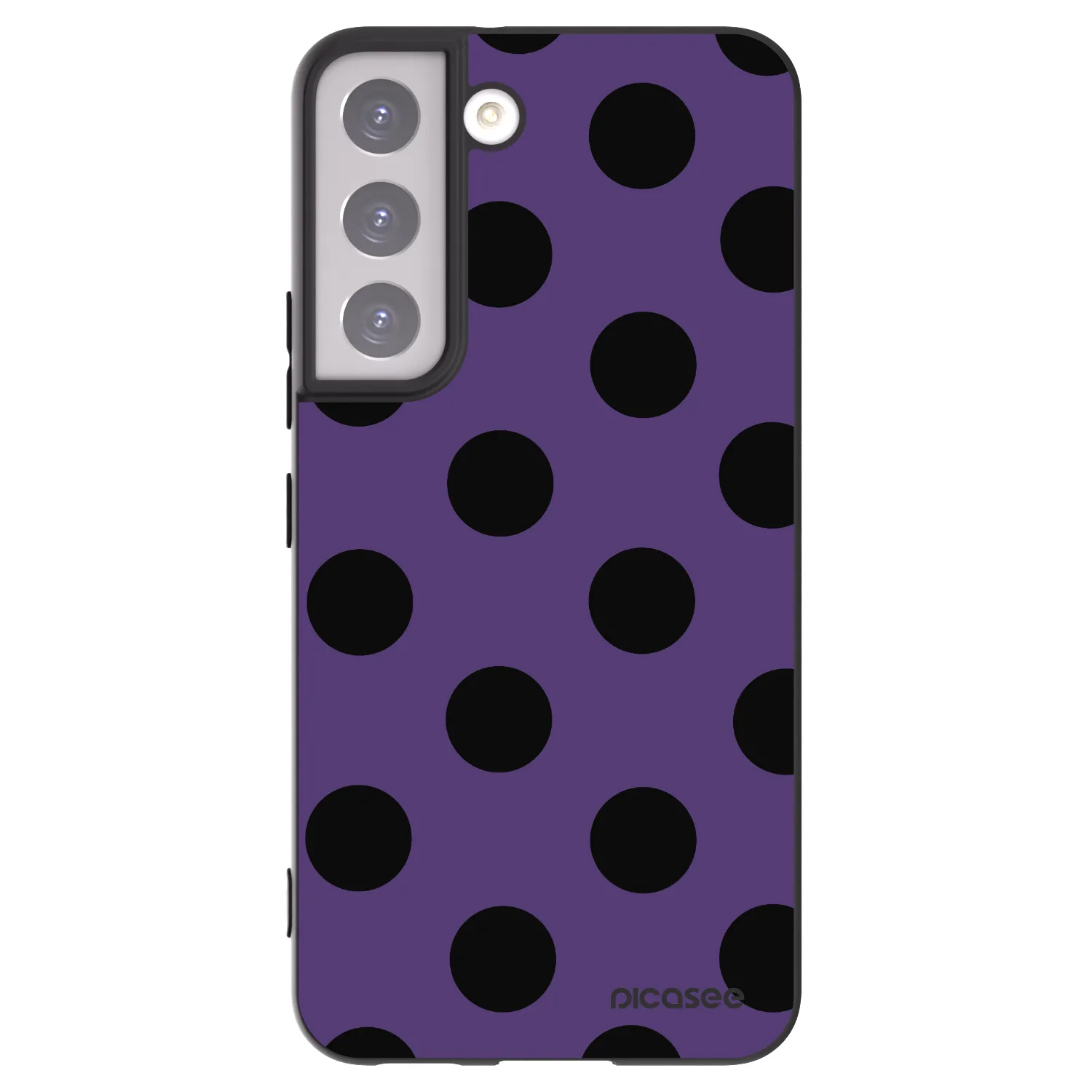 Picasee silikonowe czarne etui na Samsung Galaxy S22 5G - Big flickers 2