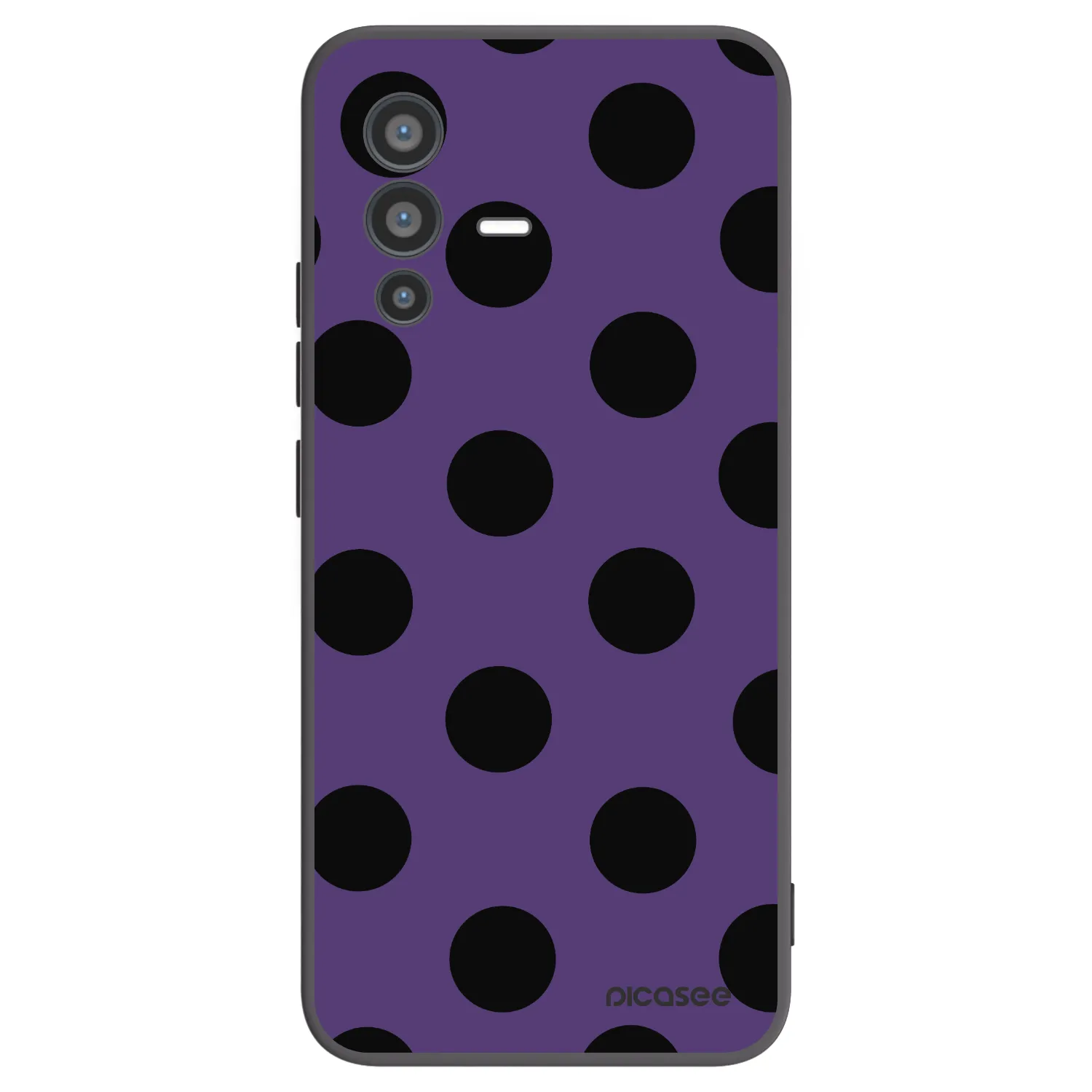 Picasee silikonowe czarne etui na Vivo V23 5G - Big flickers 2