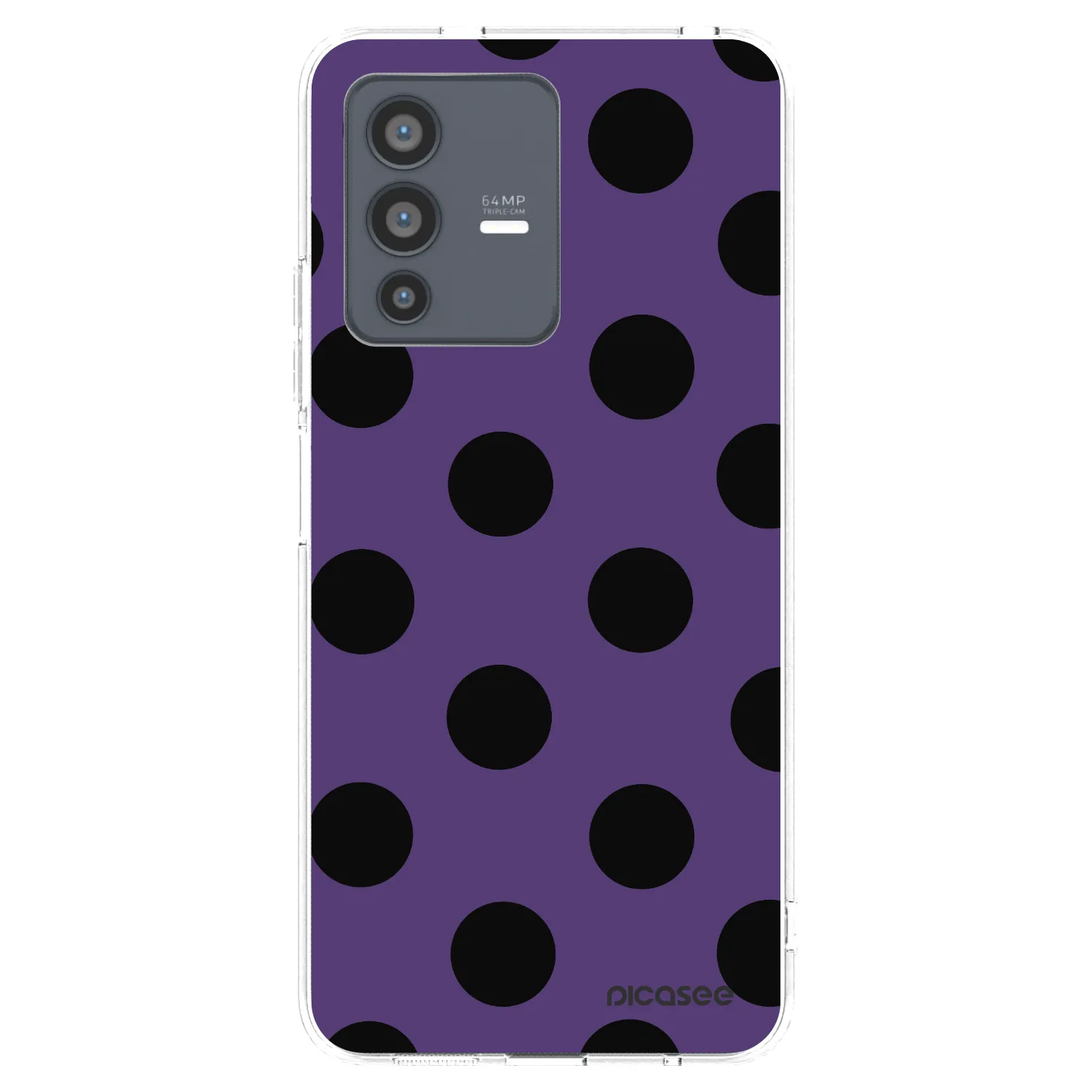 Picasee silikonowe przeźroczyste etui na Vivo V23 5G - Big flickers 2