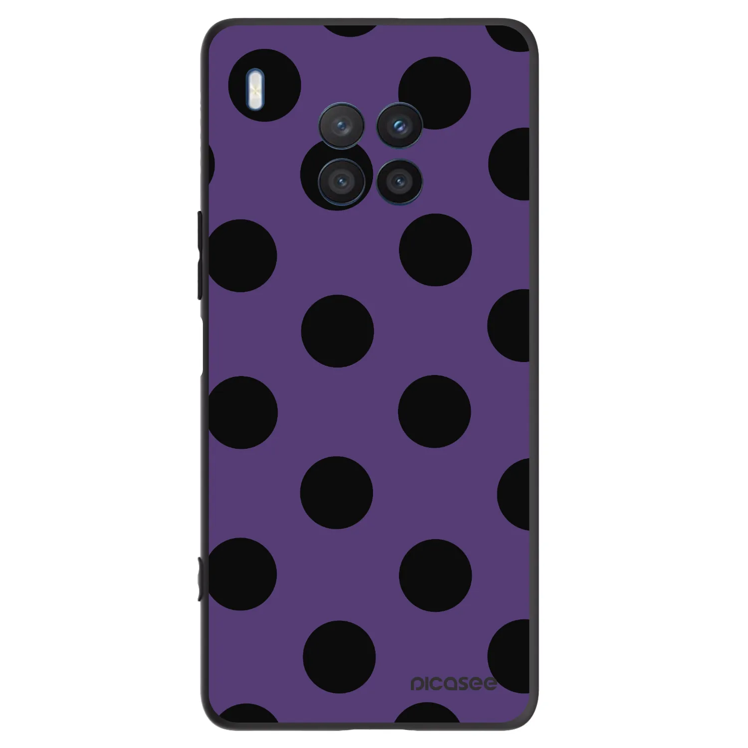 Picasee silikonowe czarne etui na Honor 50 Lite - Big flickers 2
