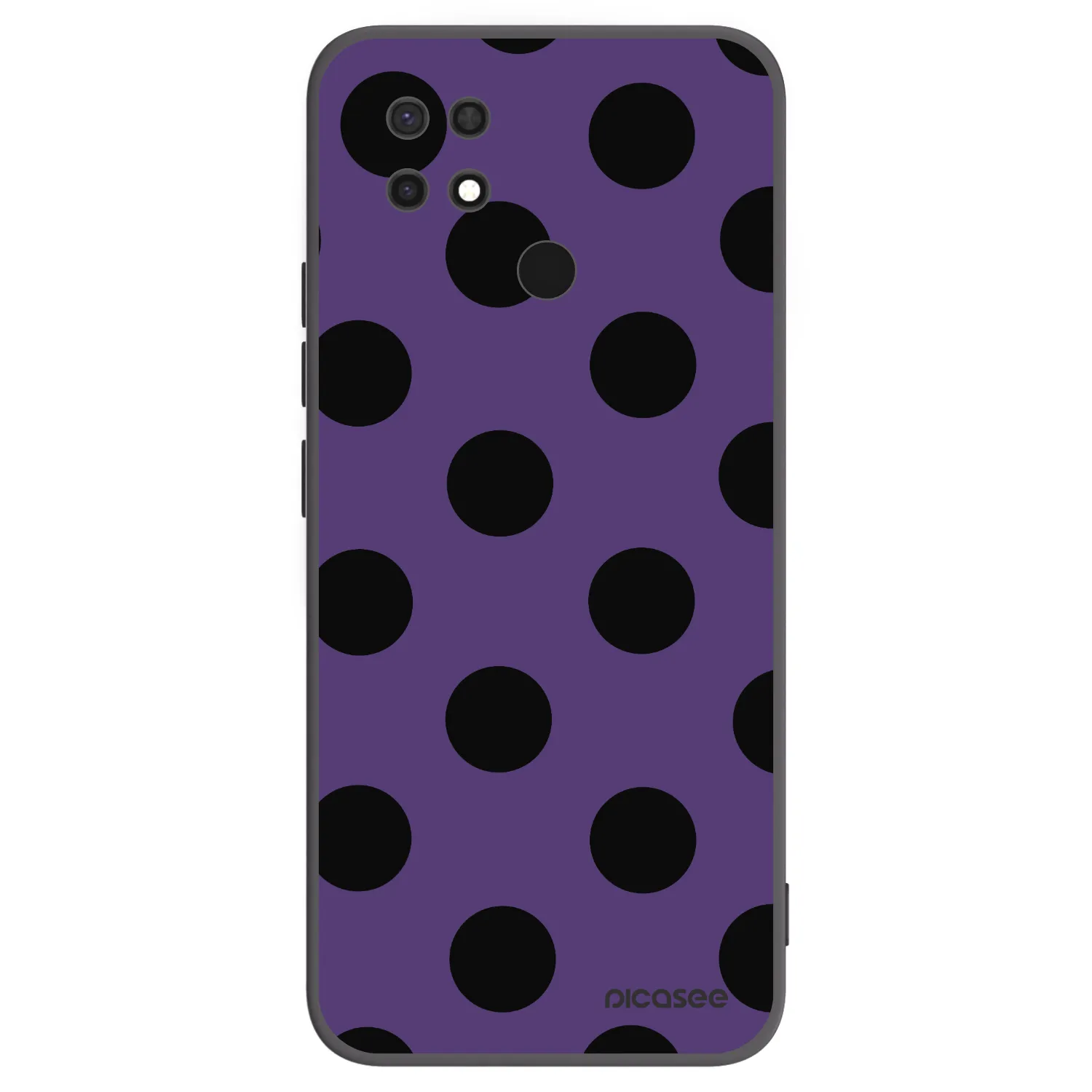 Picasee silikonowe czarne etui na Xiaomi Redmi 10C - Big flickers 2
