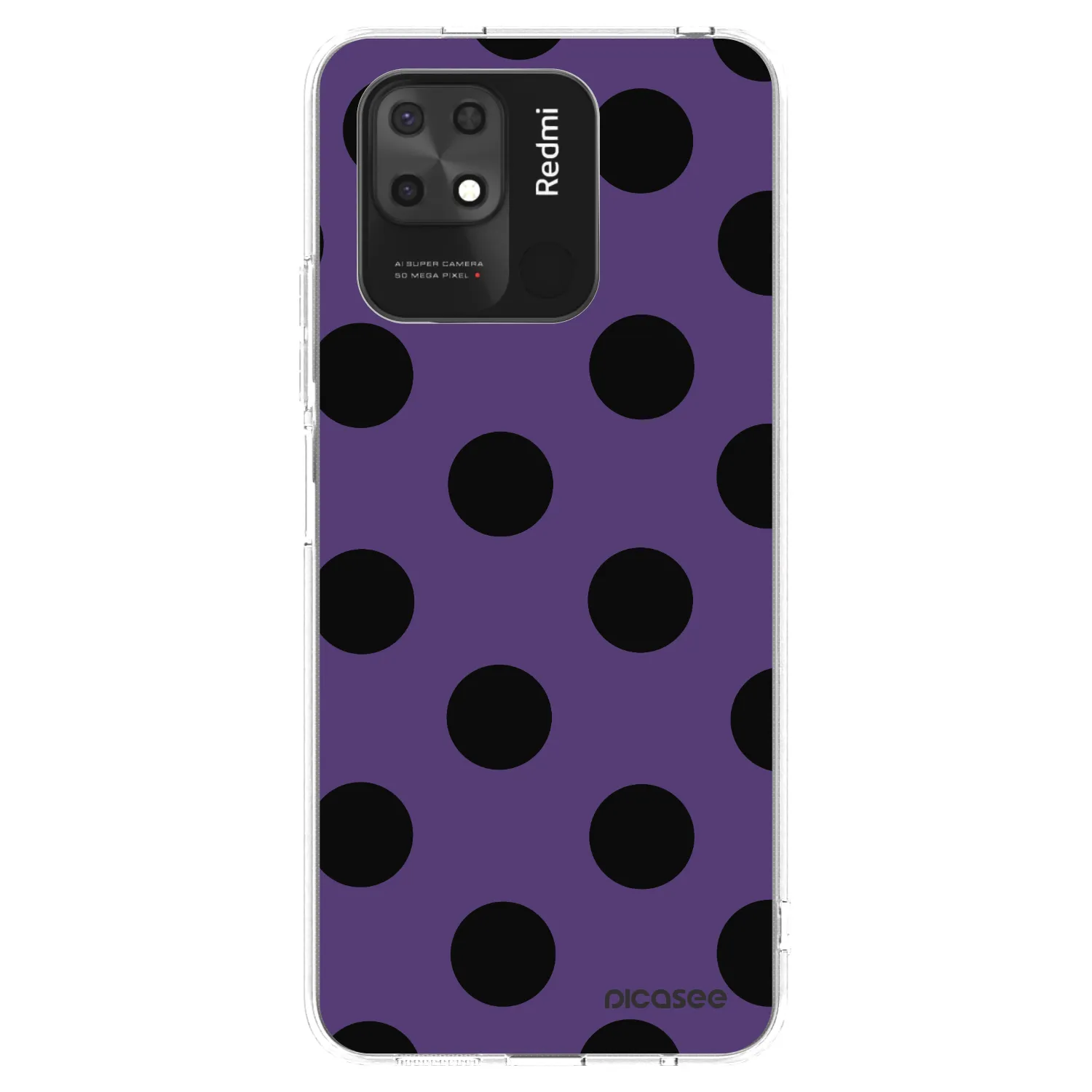 Picasee silikonowe przeźroczyste etui na Xiaomi Redmi 10C - Big flickers 2
