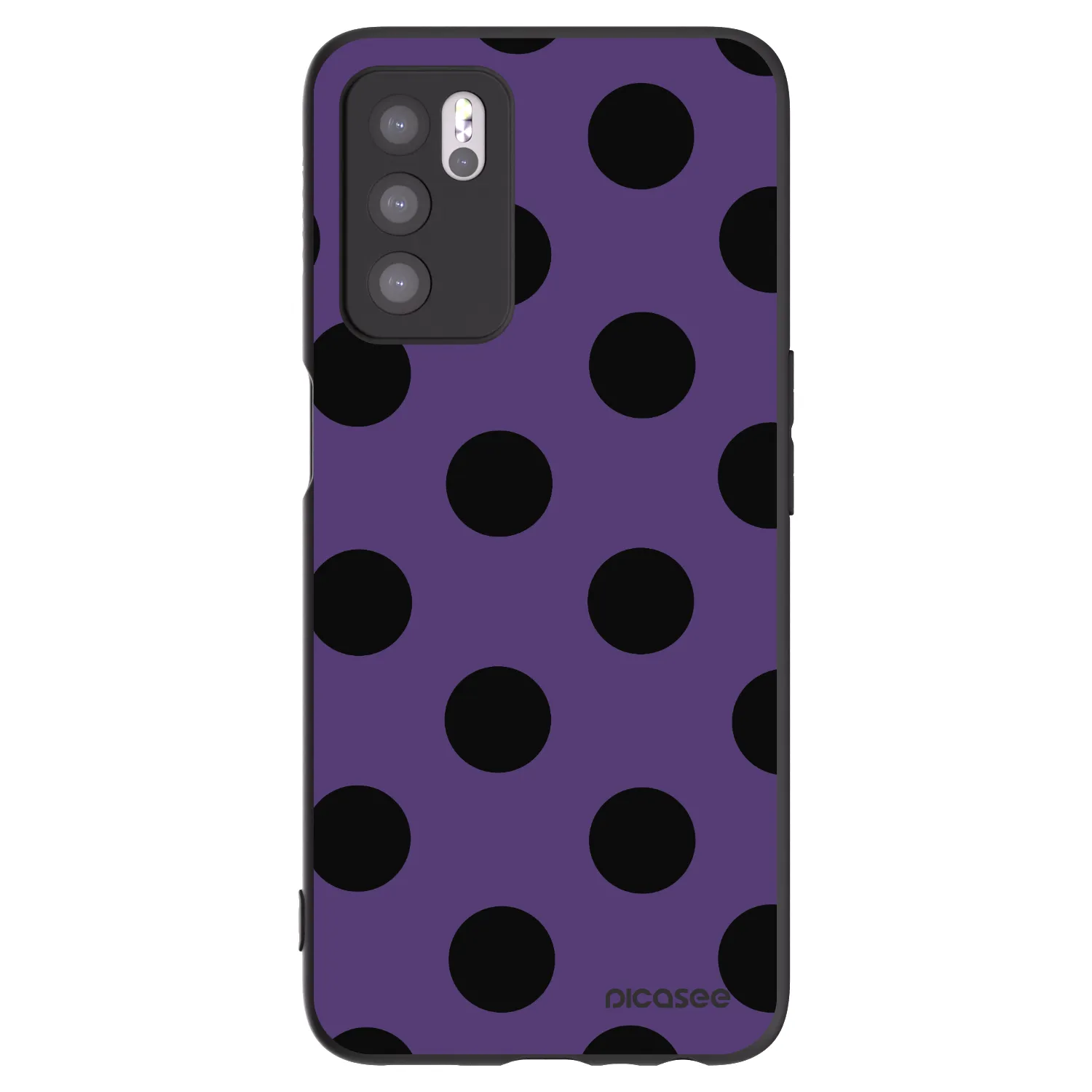 Picasee silikonowe czarne etui na OPPO A16s - Big flickers 2