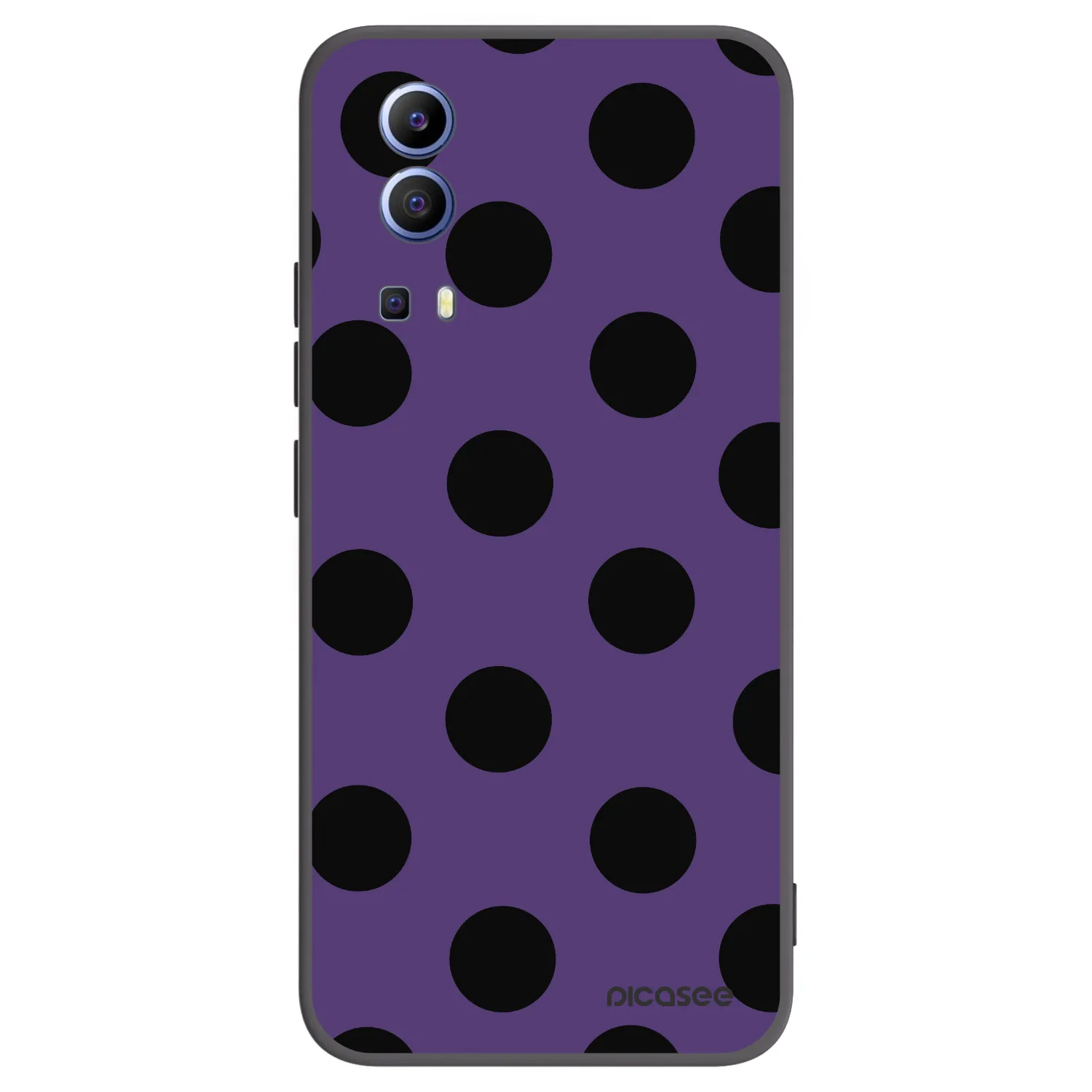 Picasee silikonowe czarne etui na Vivo Y52 5G - Big flickers 2