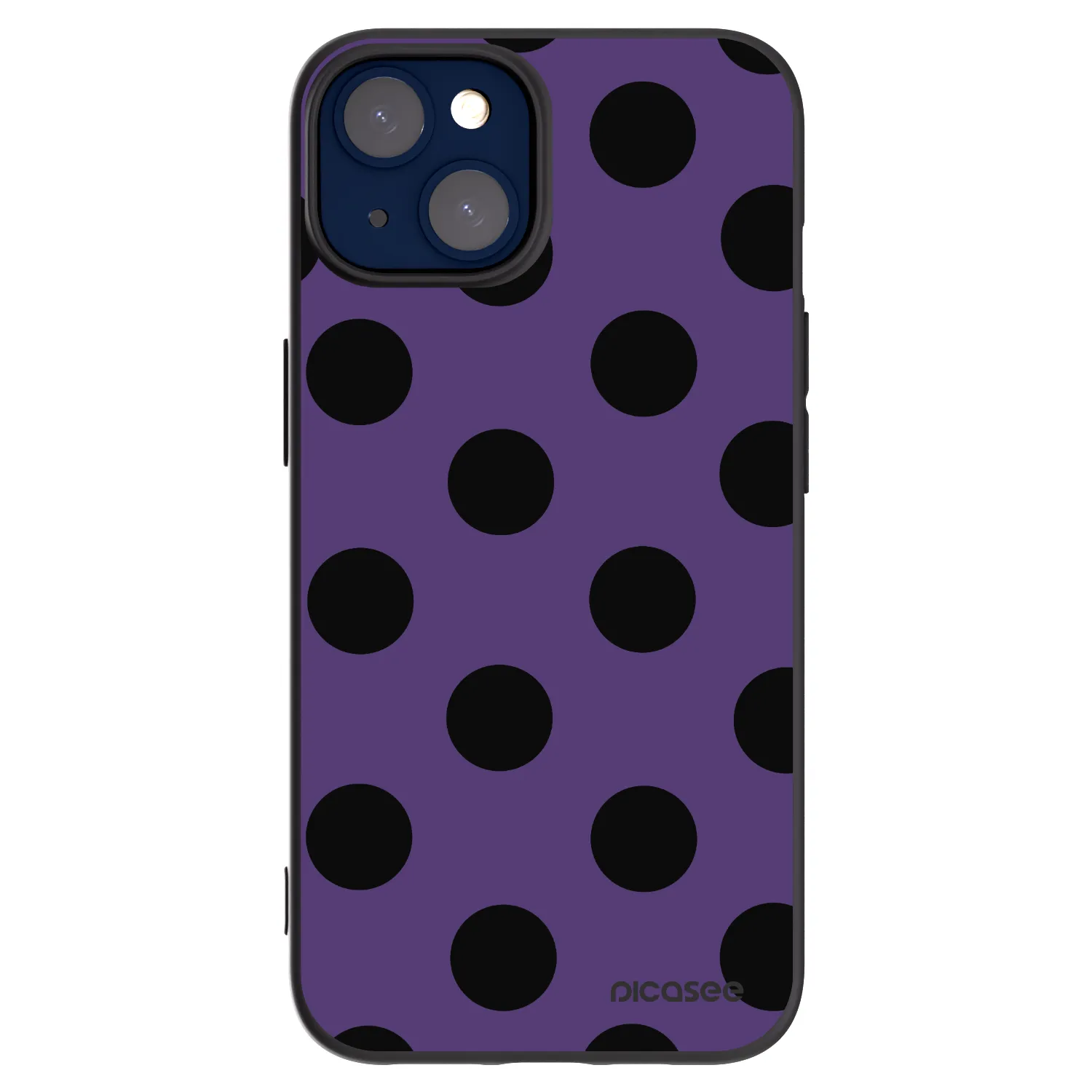 Picasee silikonowe czarne etui na Apple iPhone 14 - Big flickers 2