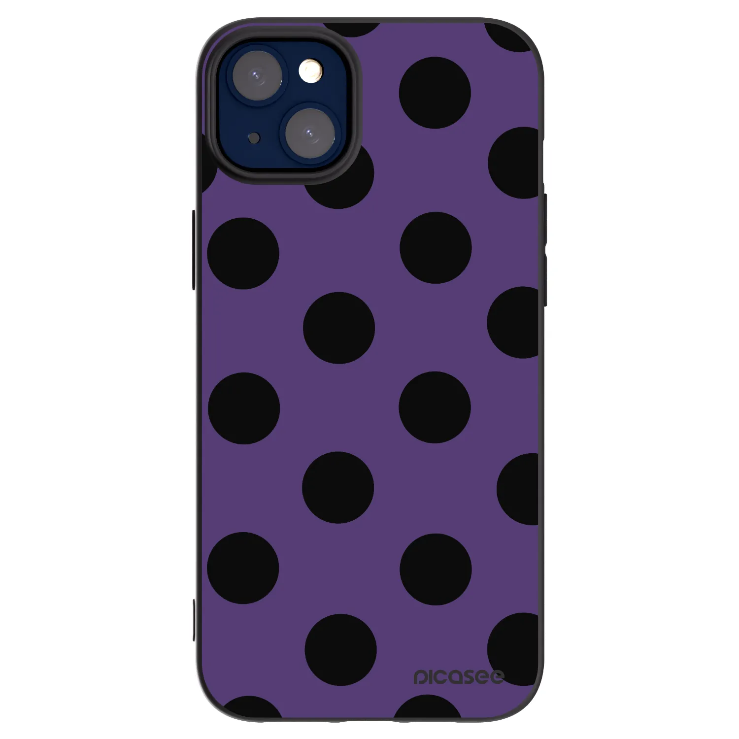 Picasee silikonowe czarne etui na Apple iPhone 14 Plus - Big flickers 2