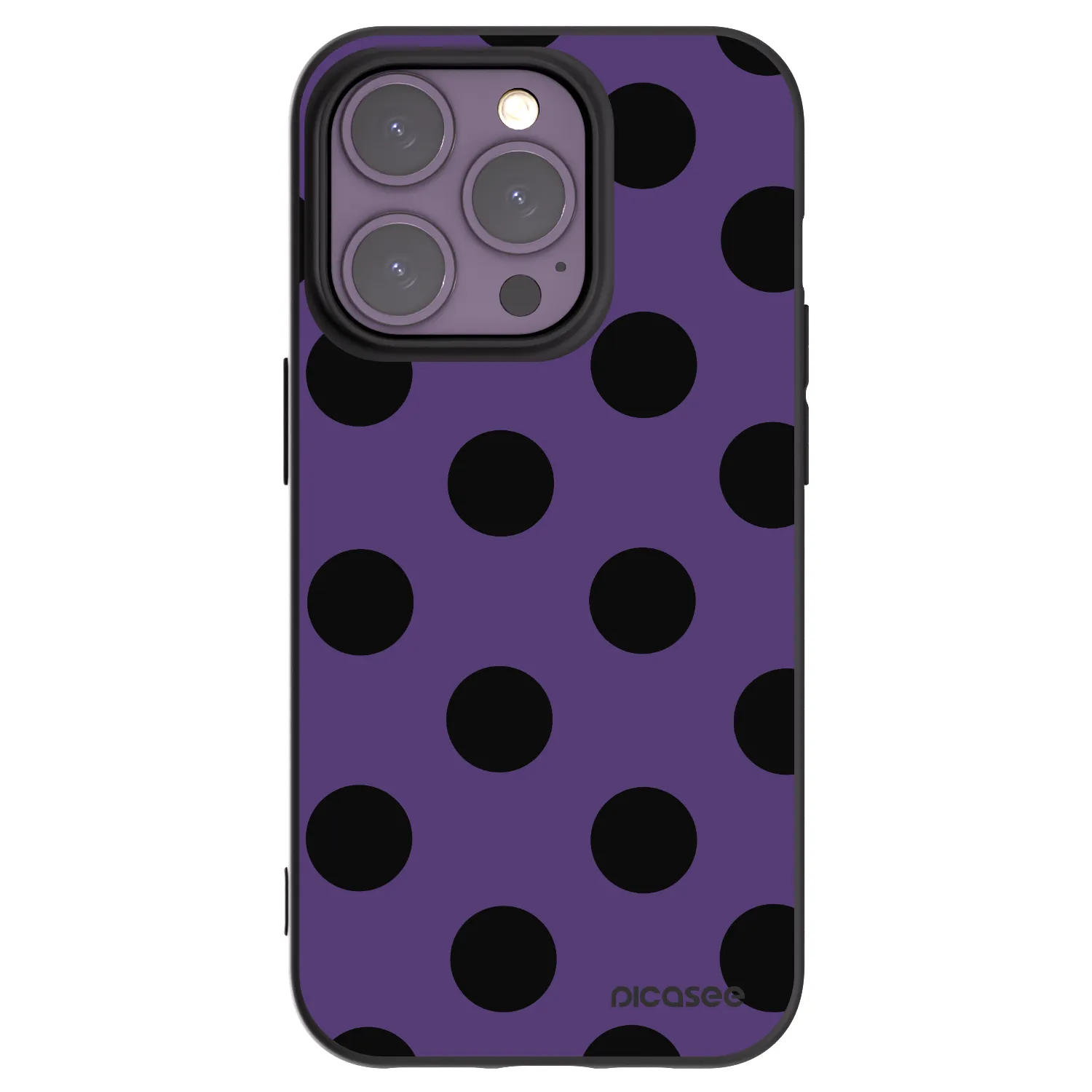 Picasee silikonowe czarne etui na Apple iPhone 14 Pro - Big flickers 2