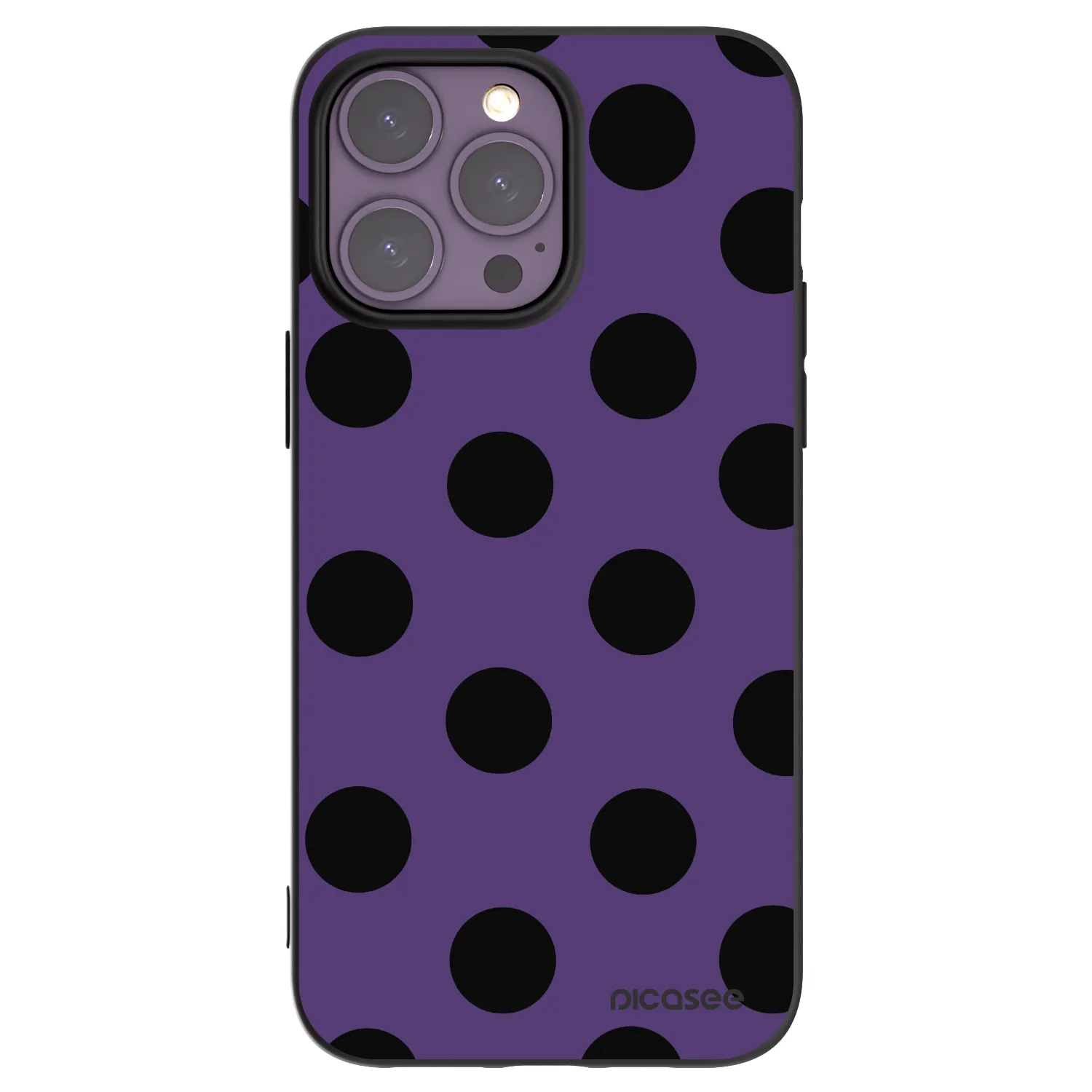 Picasee silikonowe czarne etui na Apple iPhone 14 Pro Max - Big flickers 2