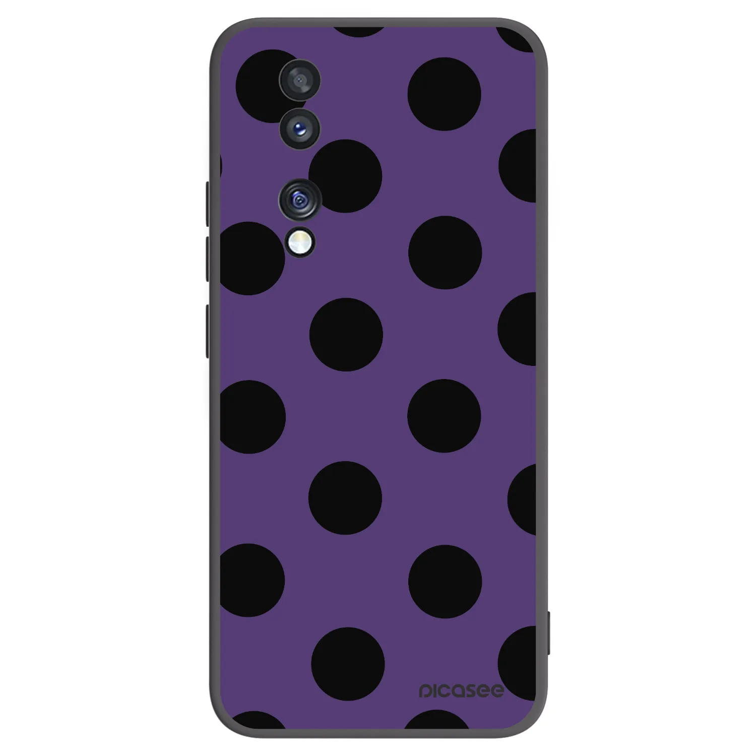 Picasee silikonowe czarne etui na Honor 70 - Big flickers 2