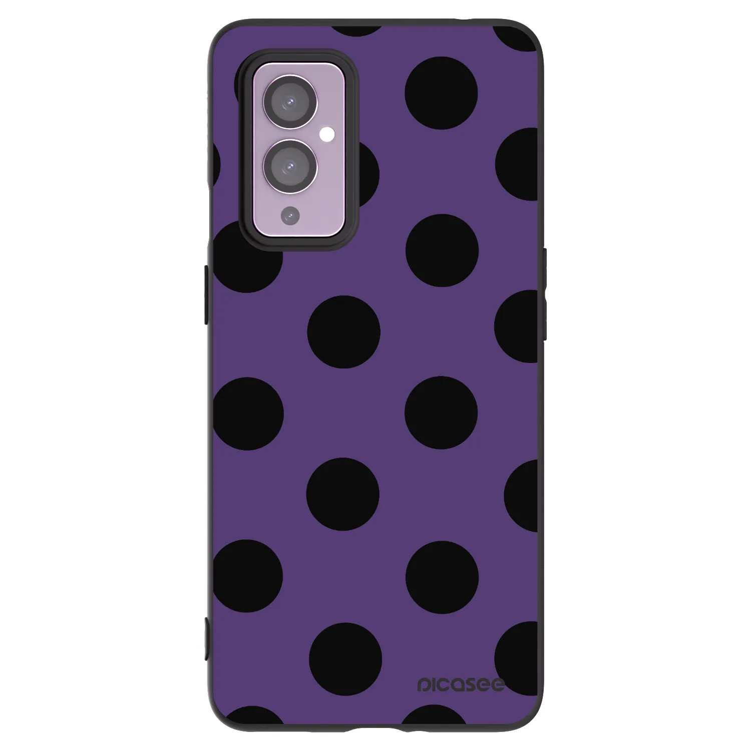 Picasee silikonowe czarne etui na OnePlus 9 - Big flickers 2