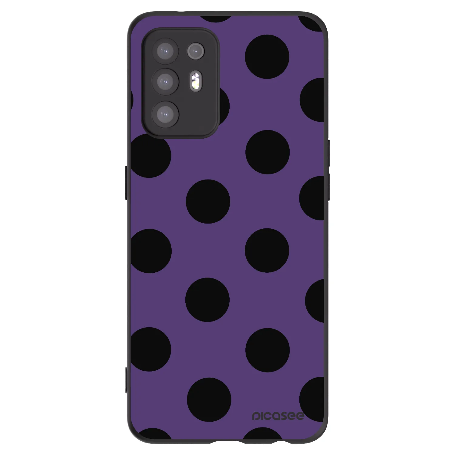Picasee silikonowe czarne etui na OPPO A94 5G - Big flickers 2