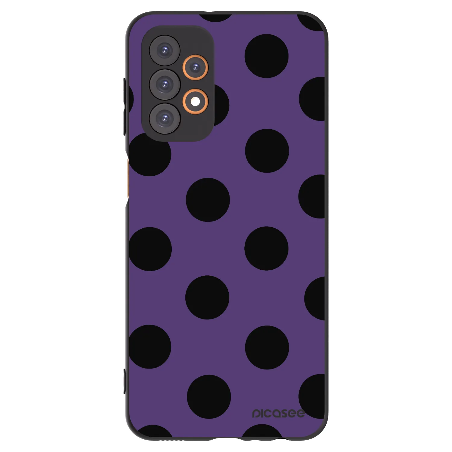 Picasee silikonowe czarne etui na Samsung Galaxy A23 A236B 5G - Big flickers 2