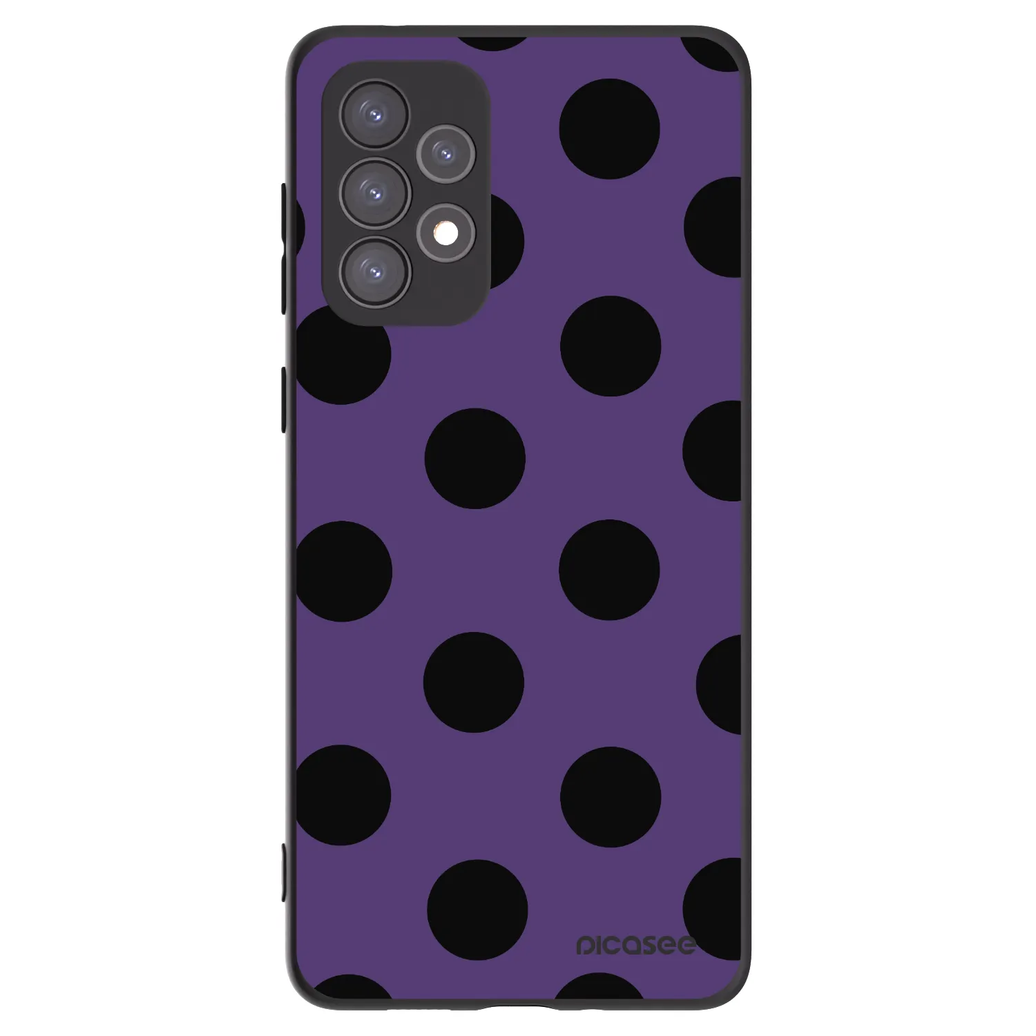 Picasee silikonowe czarne etui na Samsung Galaxy A73 5G - Big flickers 2