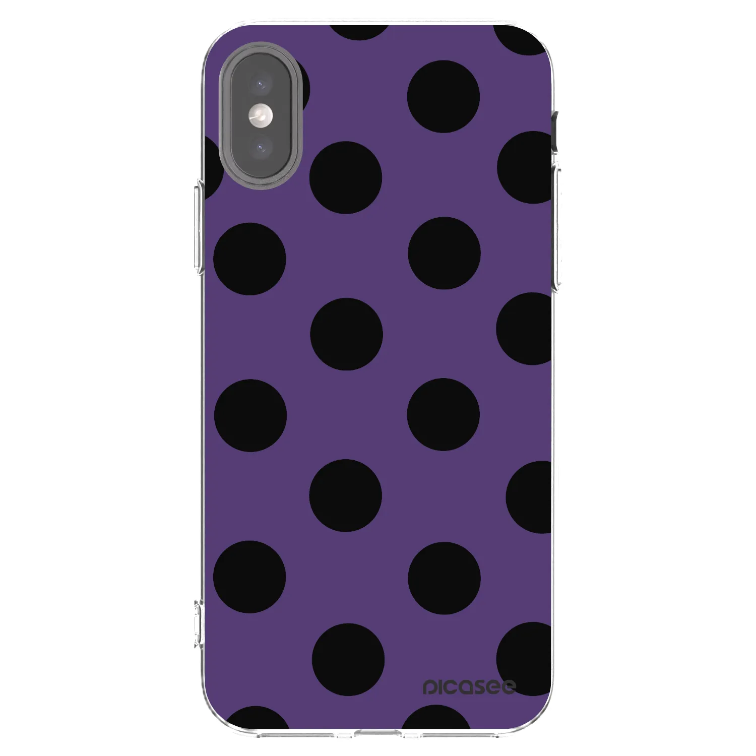 Picasee silikonowe przeźroczyste etui na Apple iPhone X/XS - Big flickers 2