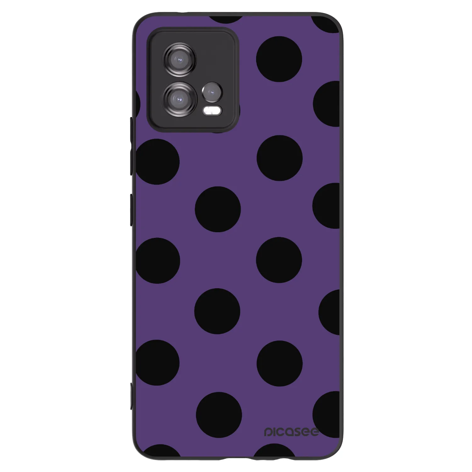 Picasee silikonowe czarne etui na Motorola Moto G72 - Big flickers 2