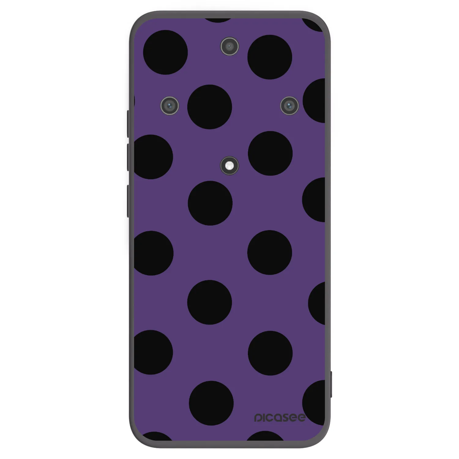 Picasee silikonowe czarne etui na Honor Magic5 Lite 5G - Big flickers 2