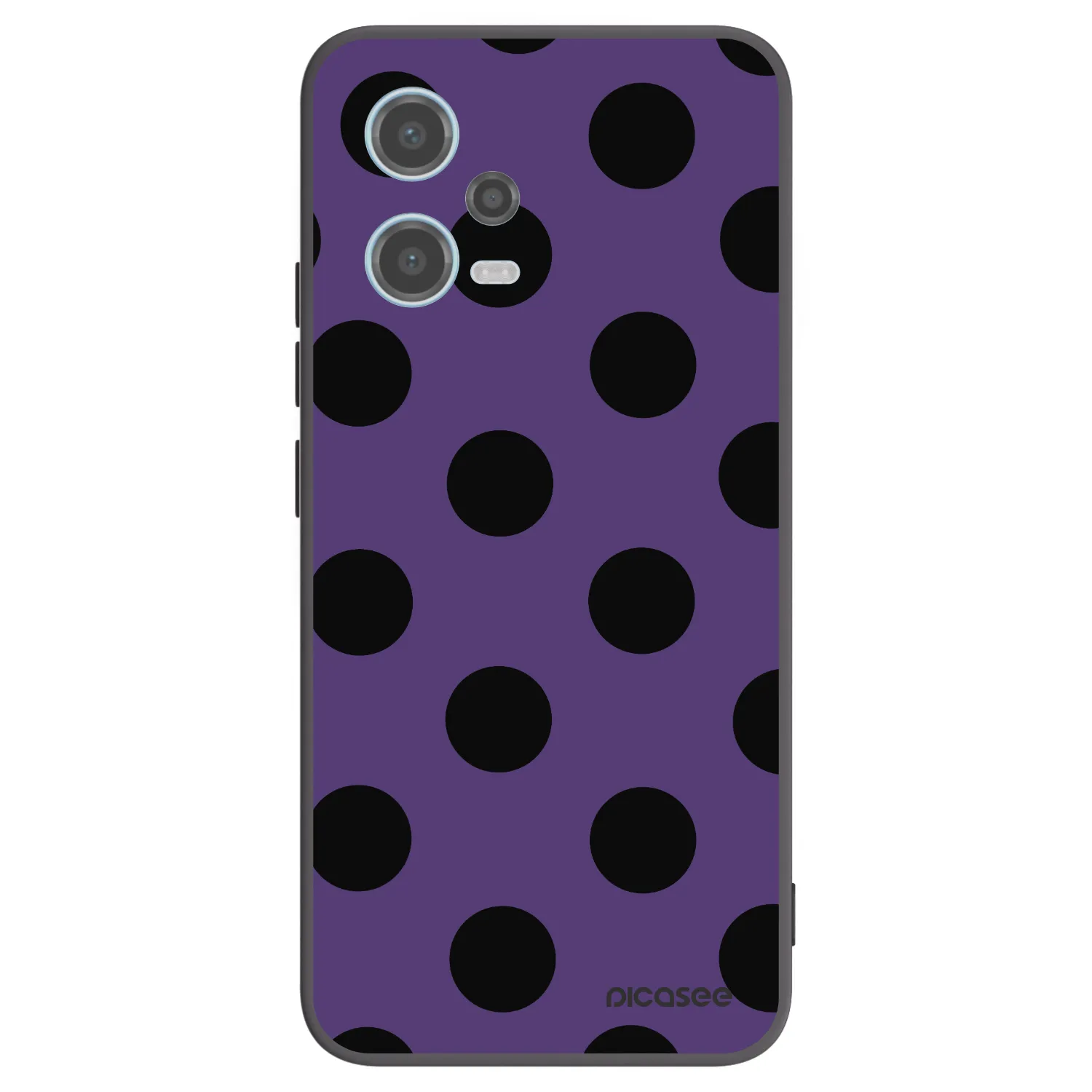 Picasee silikonowe czarne etui na Xiaomi Redmi Note 12 5G - Big flickers 2
