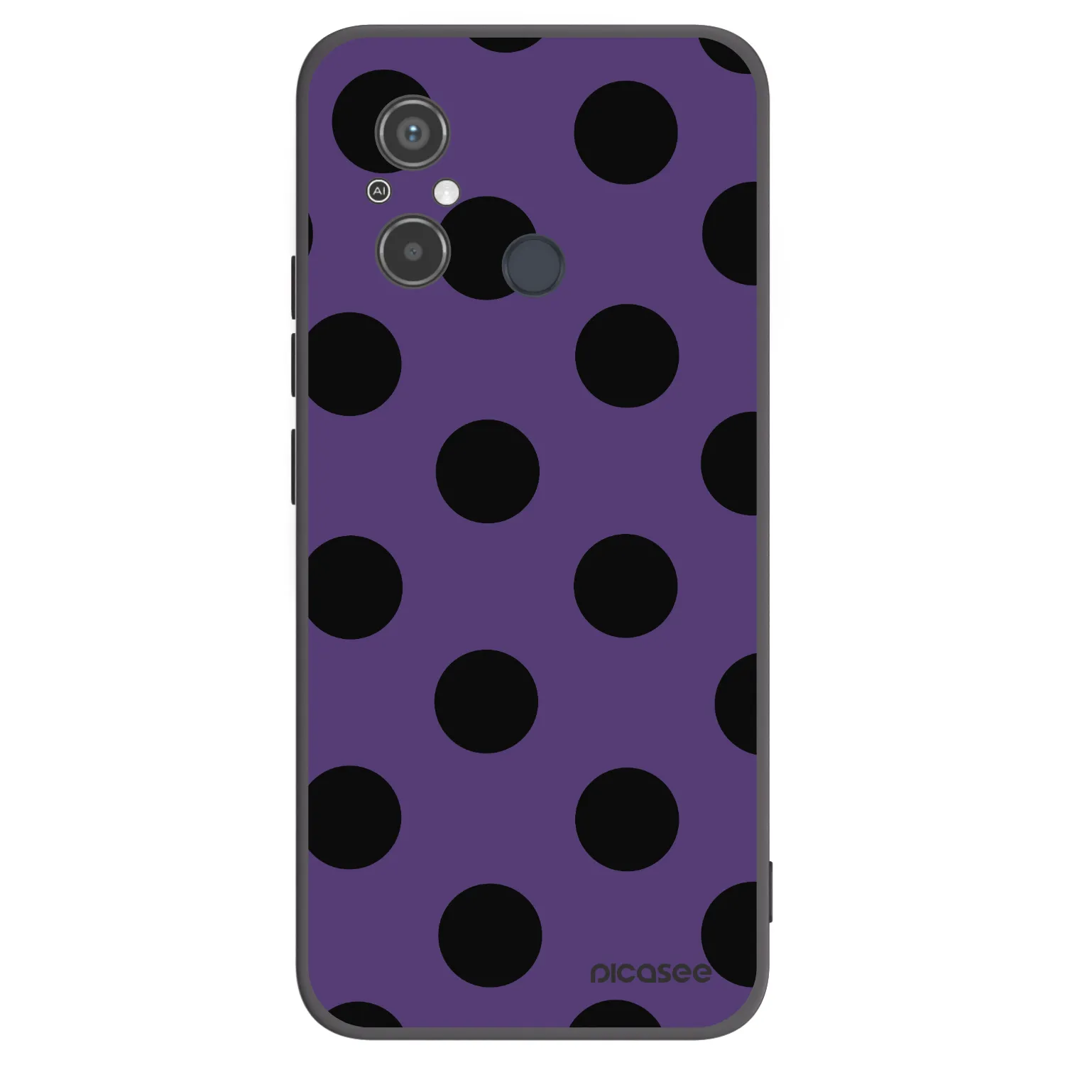 Picasee silikonowe czarne etui na Xiaomi Redmi 12C - Big flickers 2