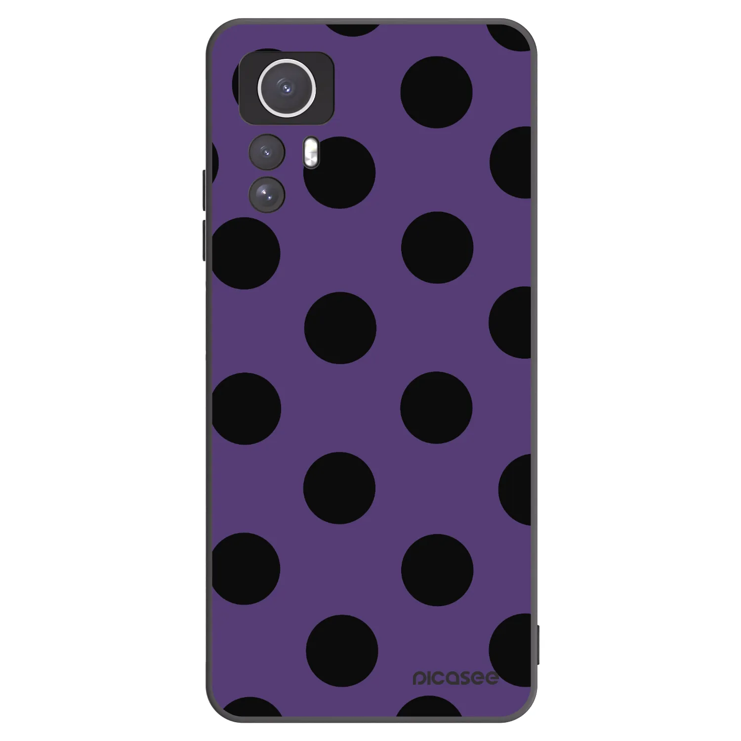 Picasee silikonowe czarne etui na Xiaomi Redmi Note 12S - Big flickers 2
