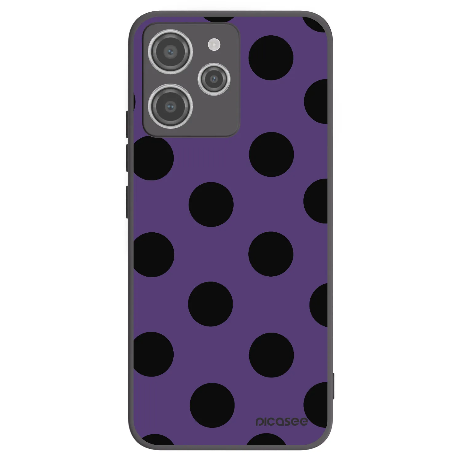 Picasee silikonowe czarne etui na Xiaomi Redmi 12 4G - Big flickers 2
