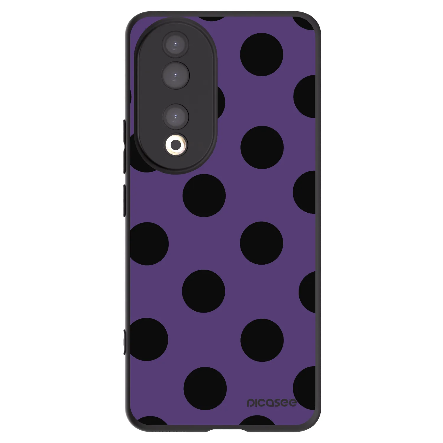 Picasee silikonowe czarne etui na Honor 90 5G - Big flickers 2
