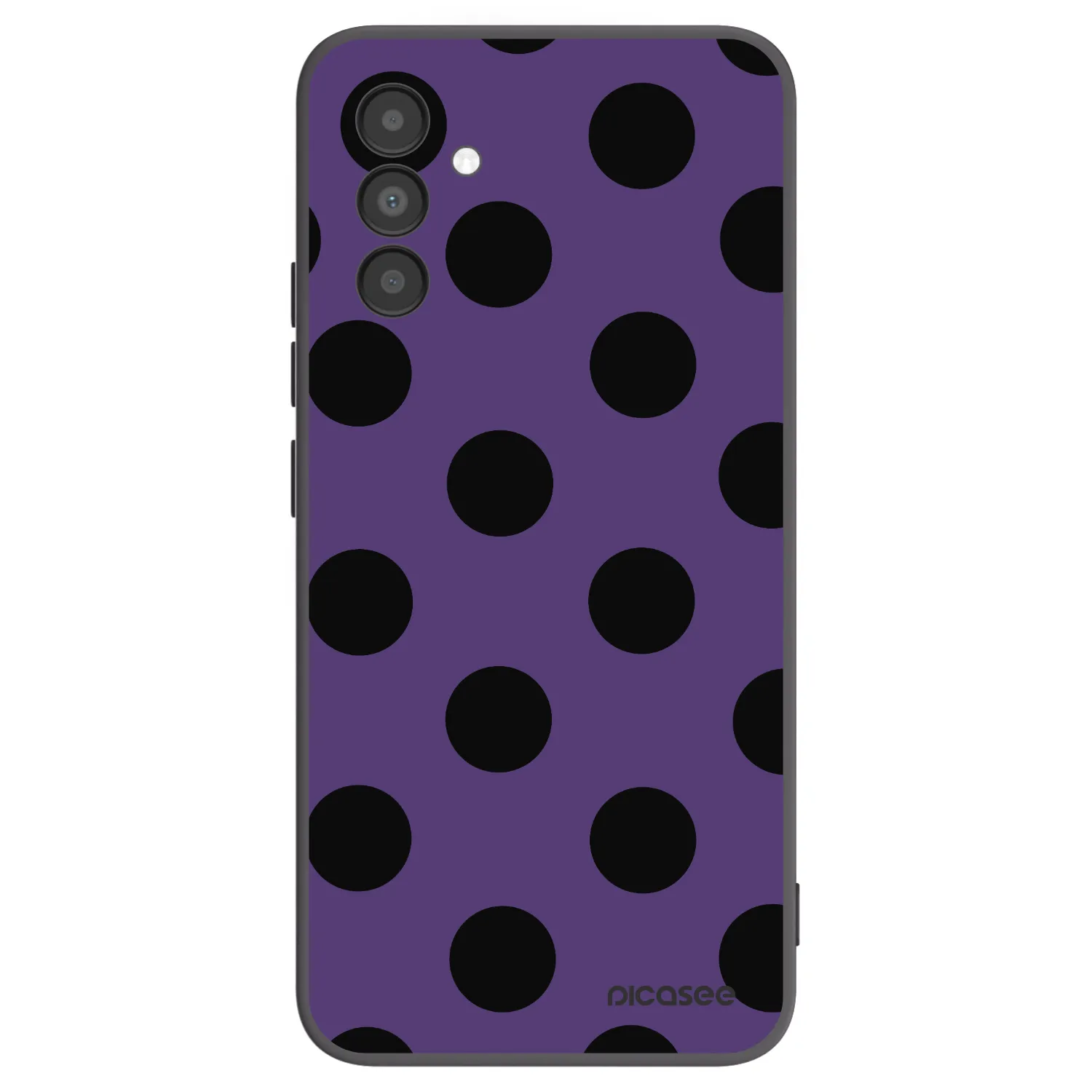 Picasee silikonowe czarne etui na Samsung Galaxy A04s A047F - Big flickers 2