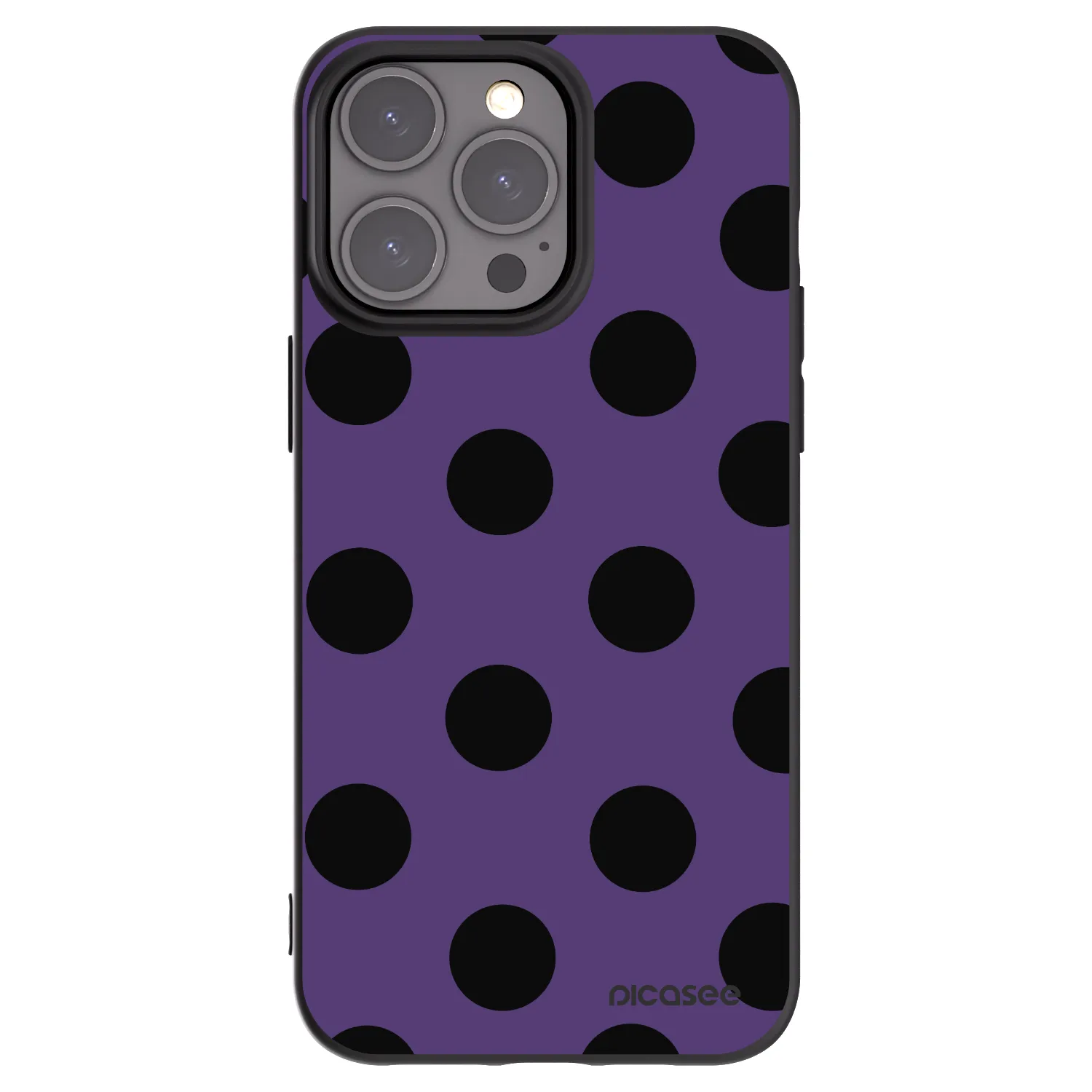 Picasee silikonowe czarne etui na Apple iPhone 15 Pro Max - Big flickers 2