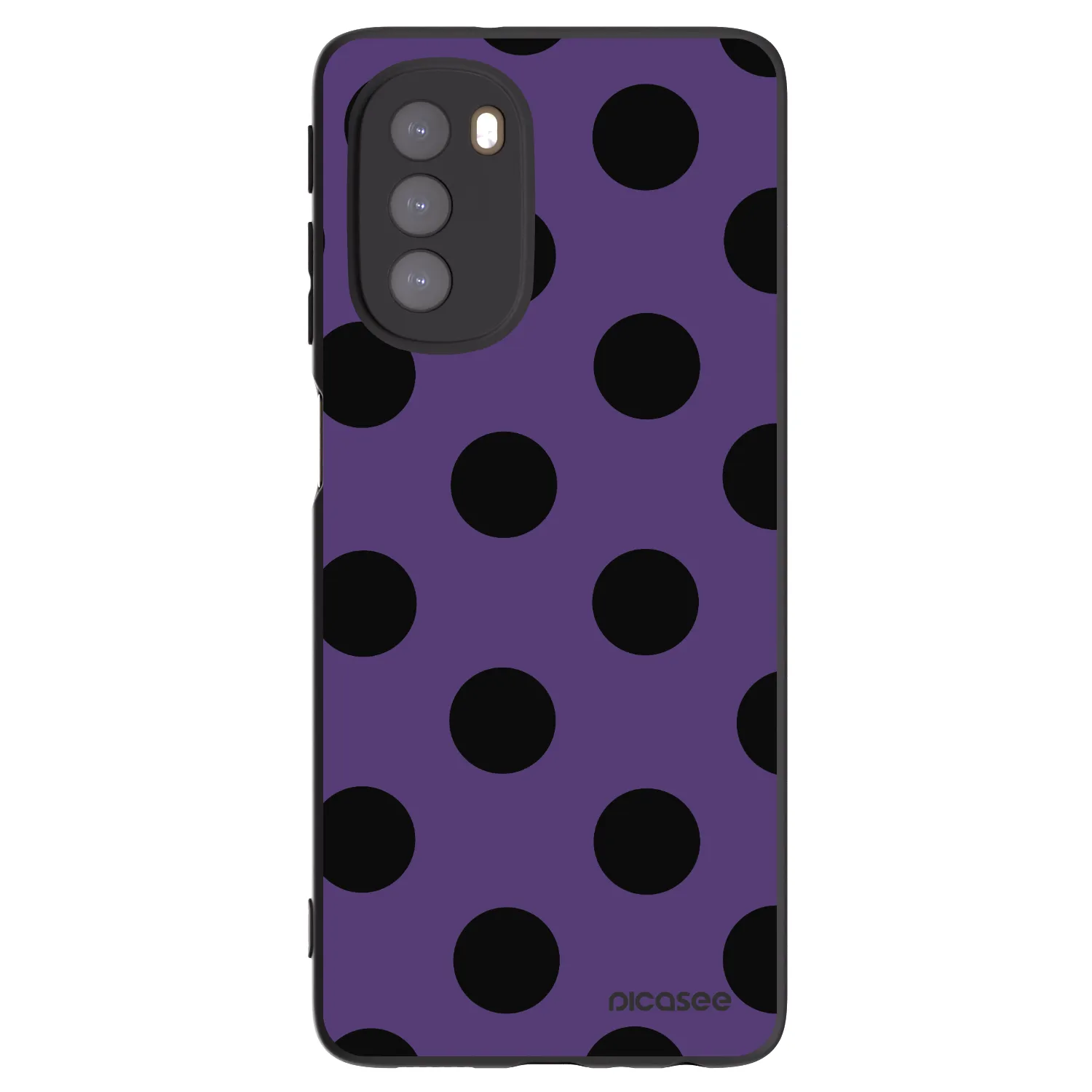 Picasee silikonowe czarne etui na Motorola Moto G51 - Big flickers 2