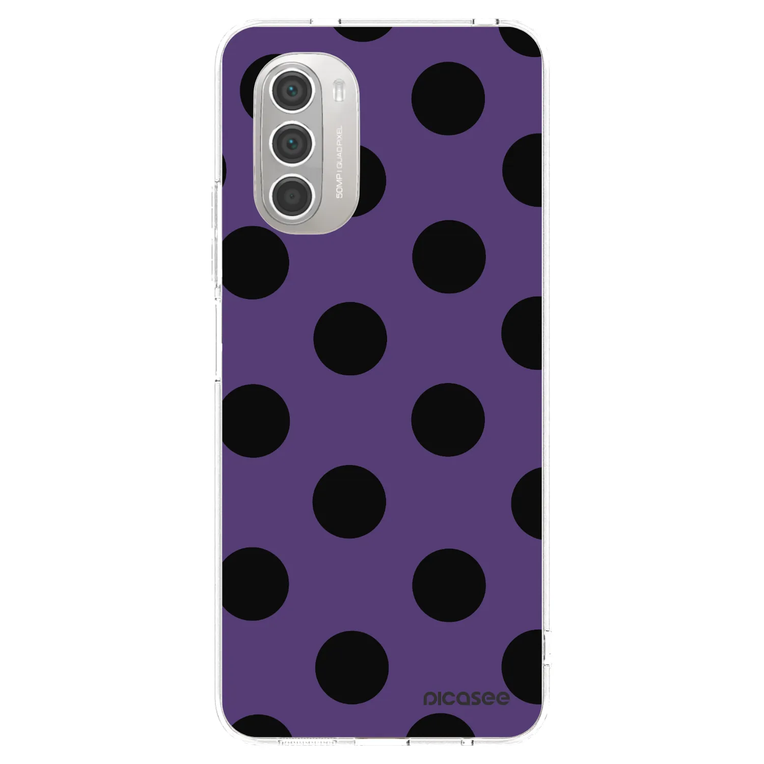 Picasee silikonowe przeźroczyste etui na Motorola Moto G51 - Big flickers 2