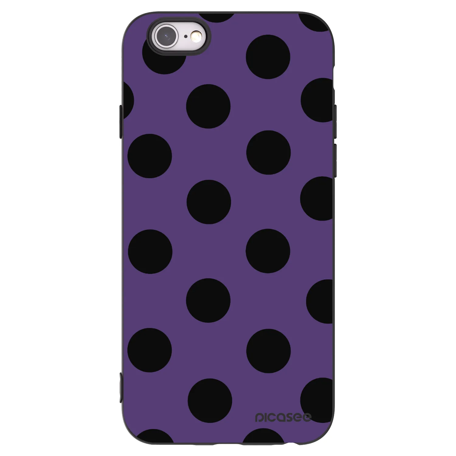Picasee silikonowe czarne etui na Apple iPhone 6/6S - Big flickers 2