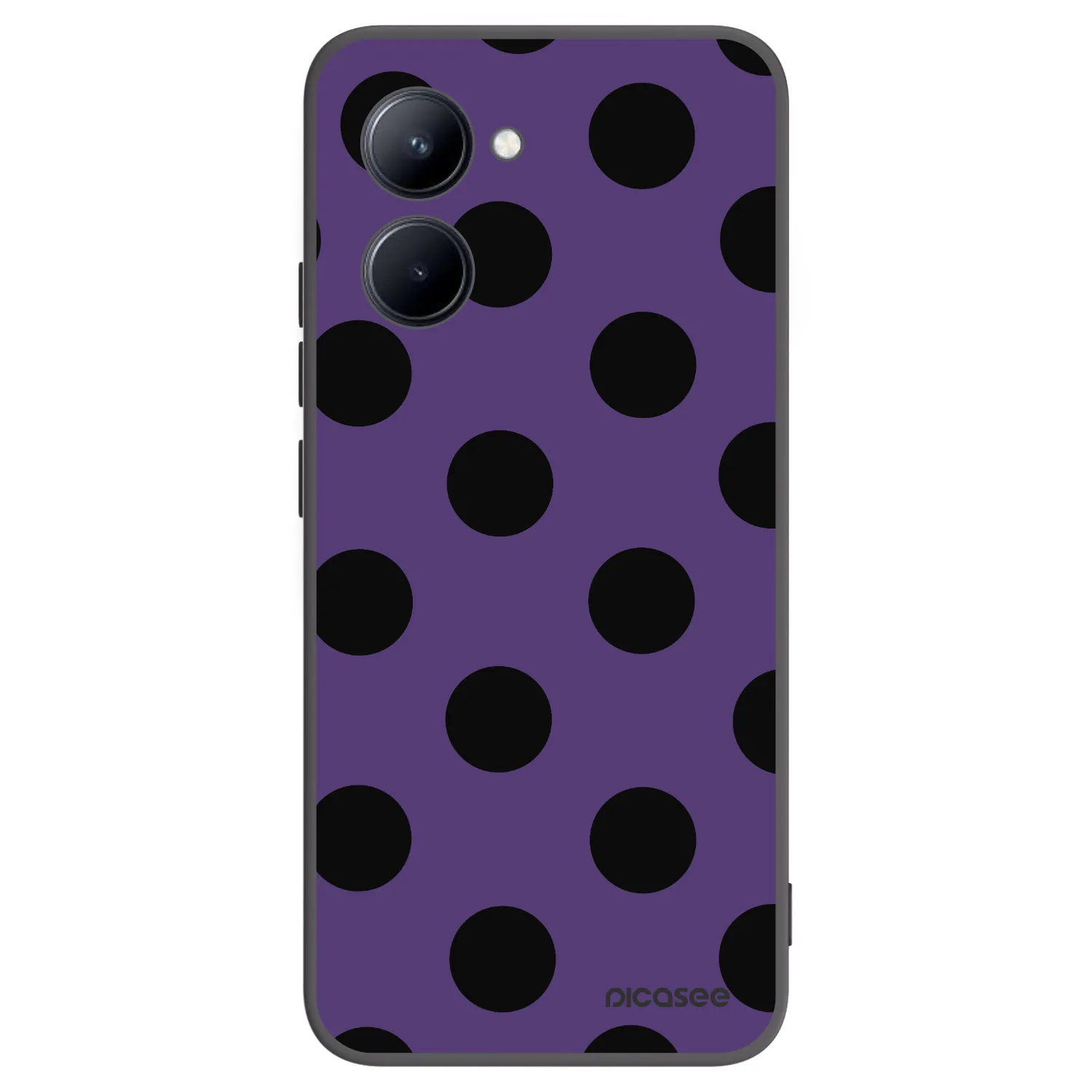 Picasee silikonowe czarne etui na Realme C33 (2023) - Big flickers 2