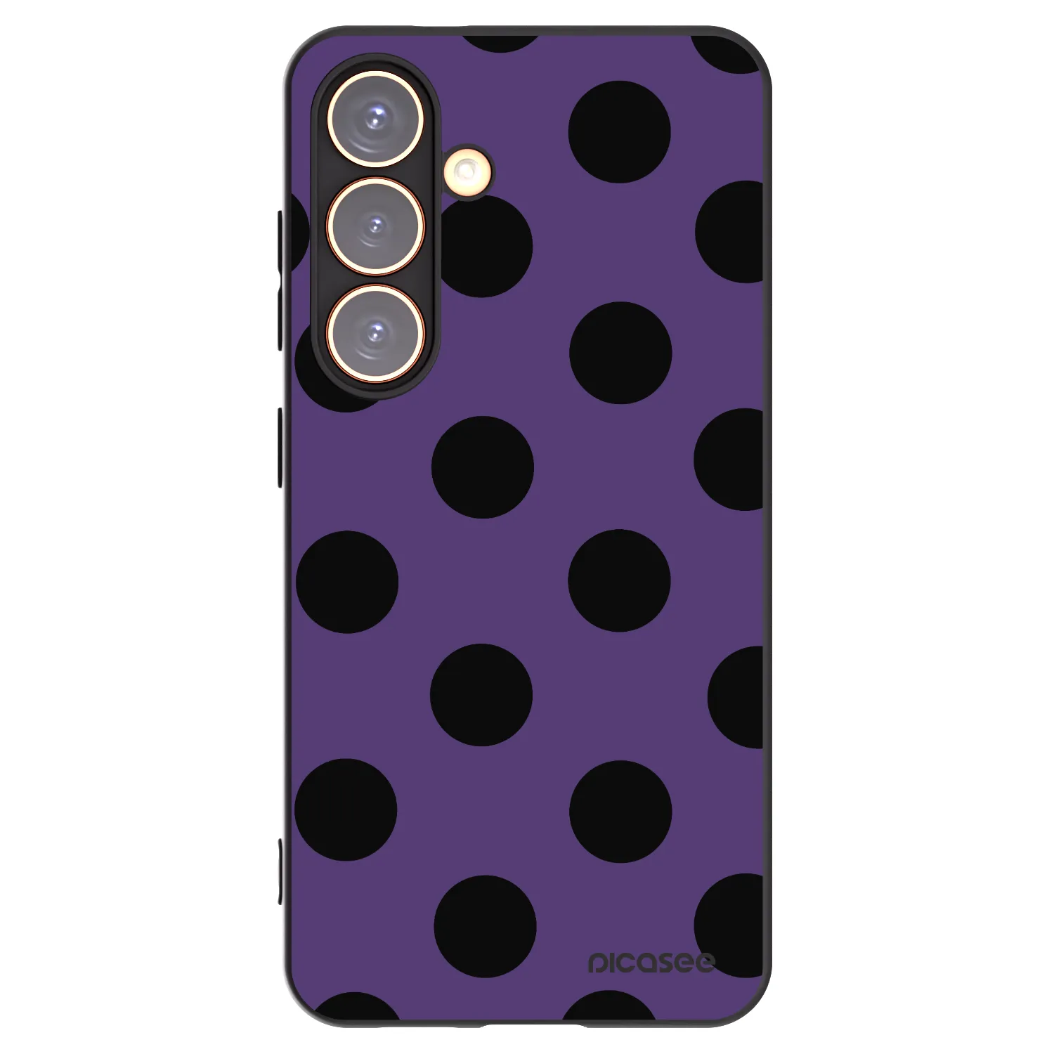 Picasee silikonowe czarne etui na Samsung Galaxy S24 S921B 5G - Big flickers 2
