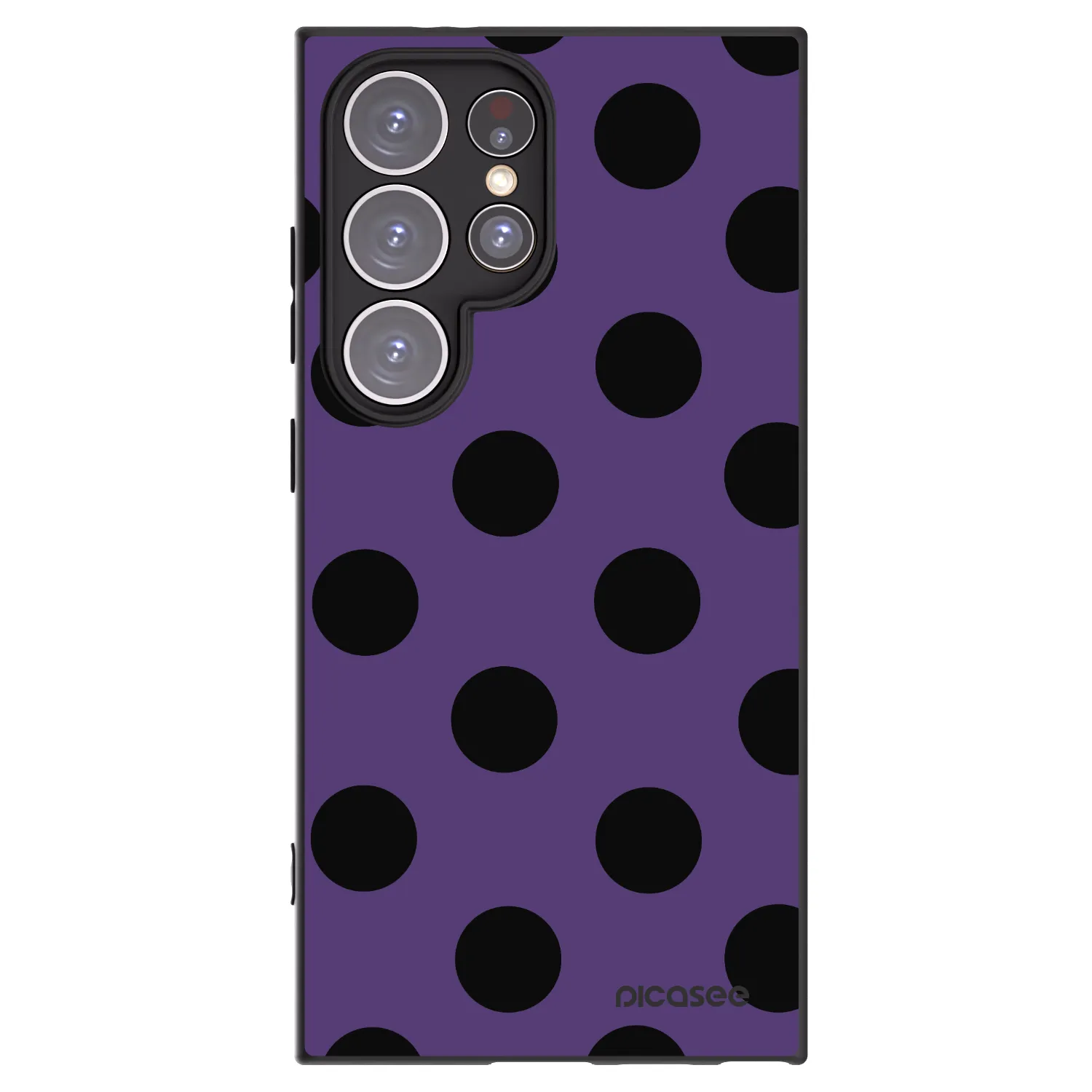 Picasee silikonowe czarne etui na Samsung Galaxy S24 Ultra S928B 5G - Big flickers 2
