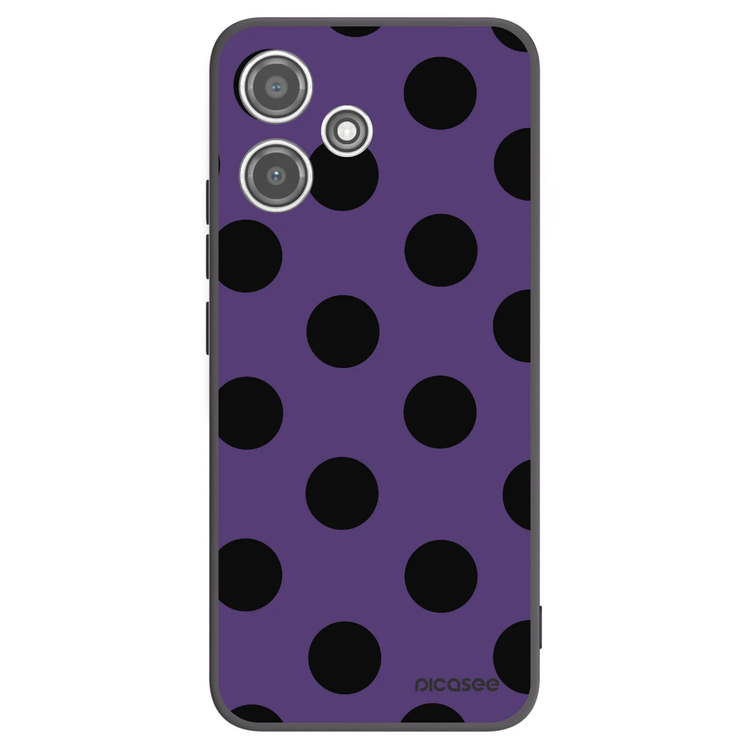 Picasee silikonowe czarne etui na Xiaomi Redmi 12 5G - Big flickers 2