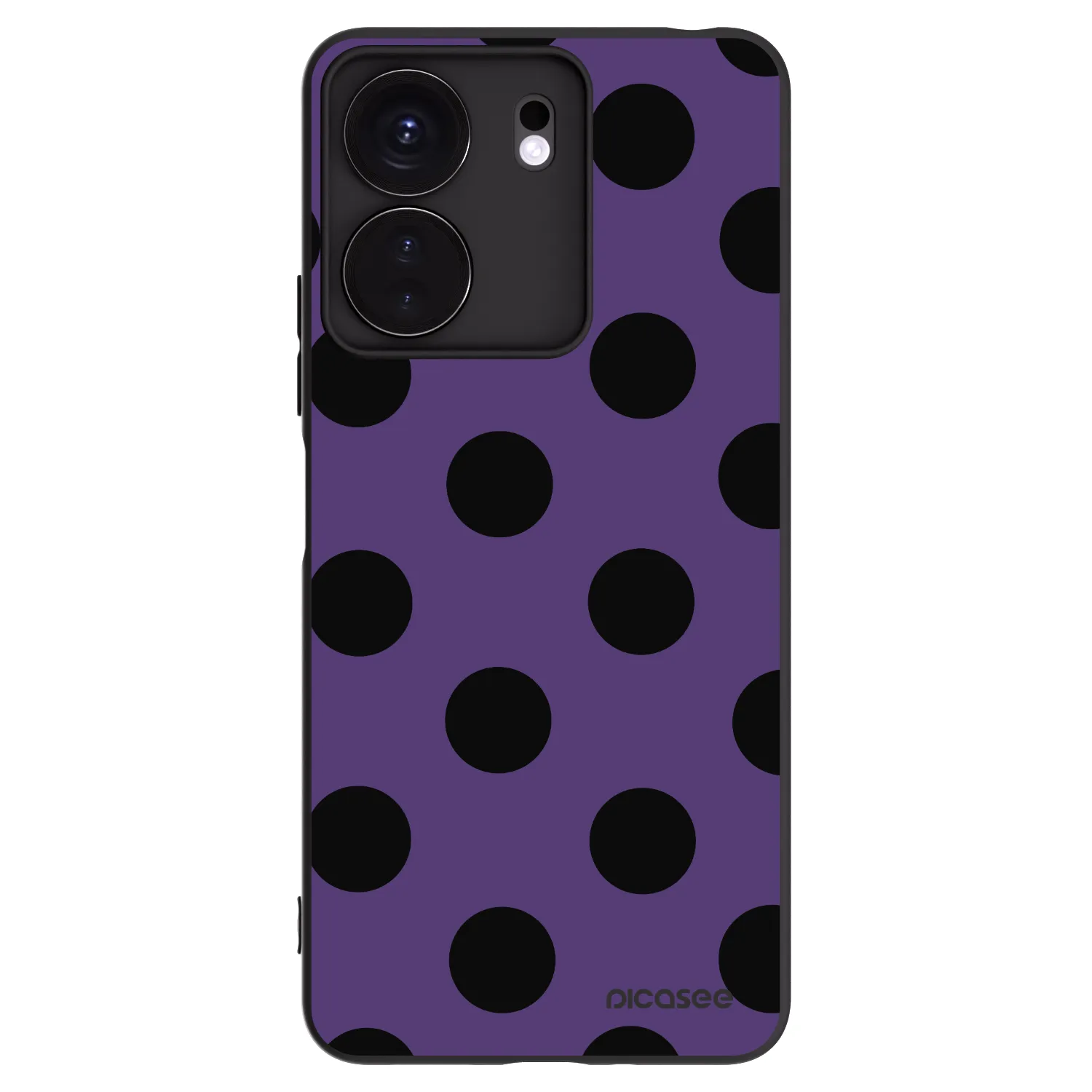 Picasee silikonowe czarne etui na Xiaomi Redmi 13C 4G - Big flickers 2