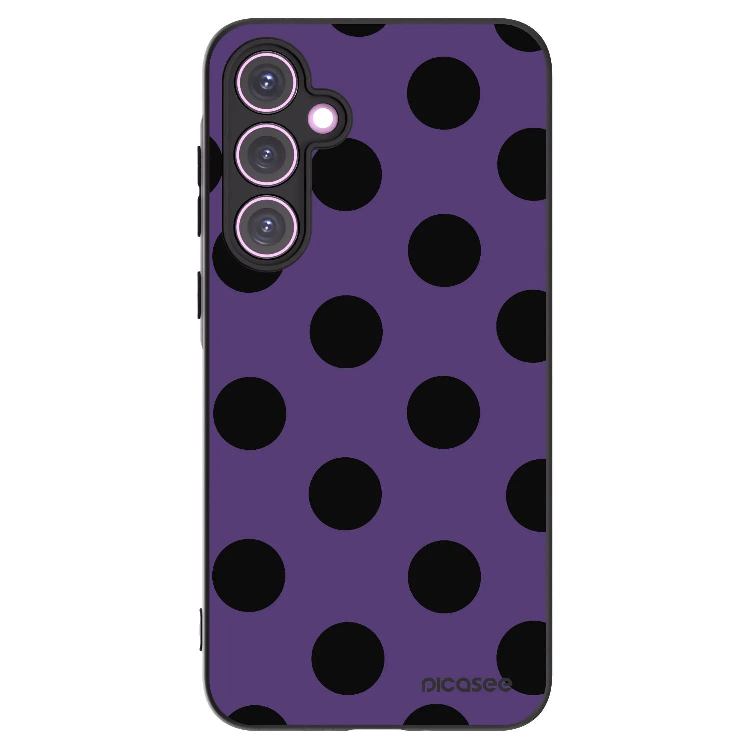 Picasee silikonowe czarne etui na Samsung Galaxy A35 5G A356B - Big flickers 2