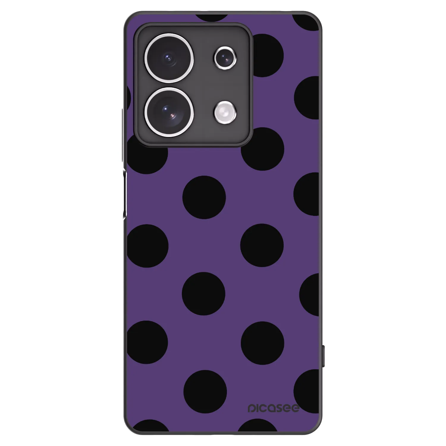 Picasee silikonowe czarne etui na Xiaomi Redmi Note 13 4G - Big flickers 2