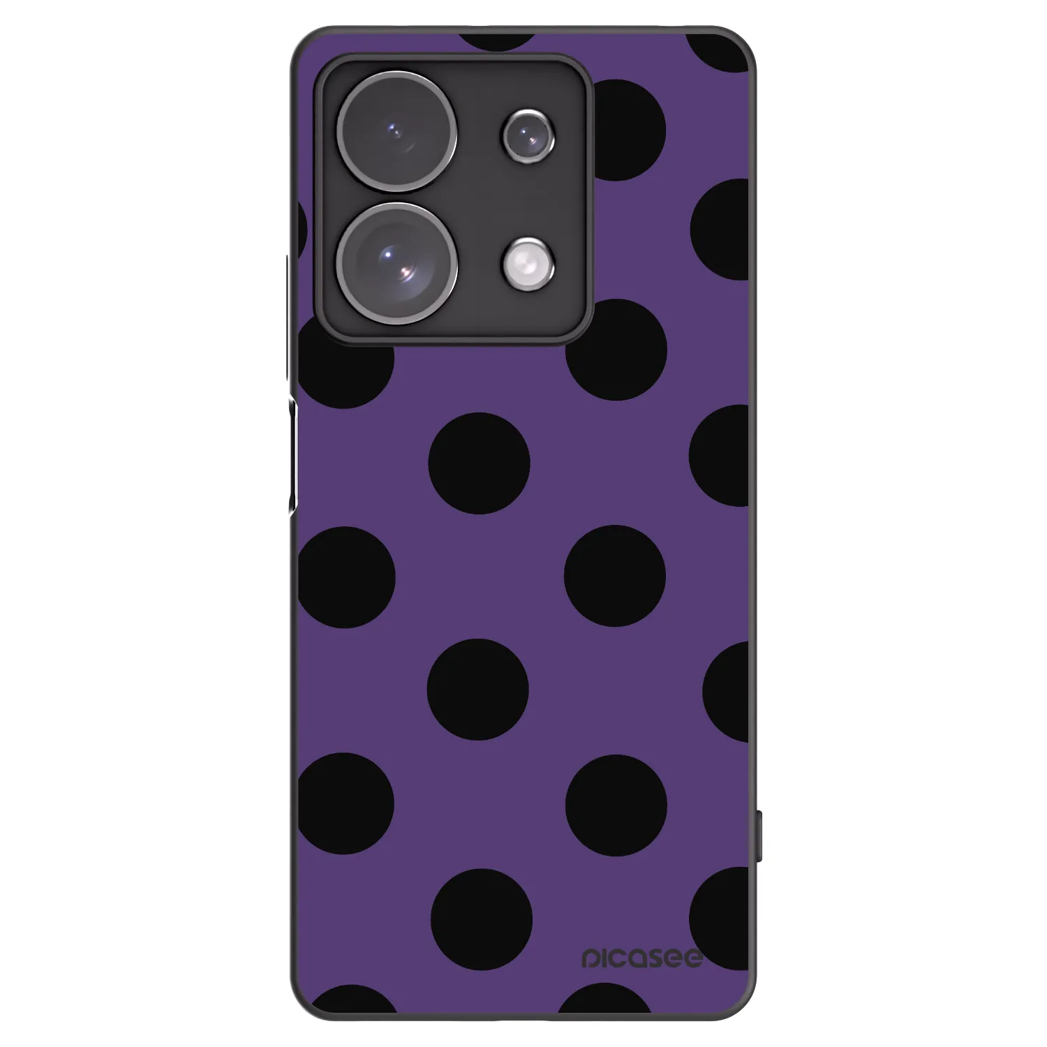 Picasee silikonowe czarne etui na Xiaomi Redmi Note 13 Pro 4G - Big flickers 2